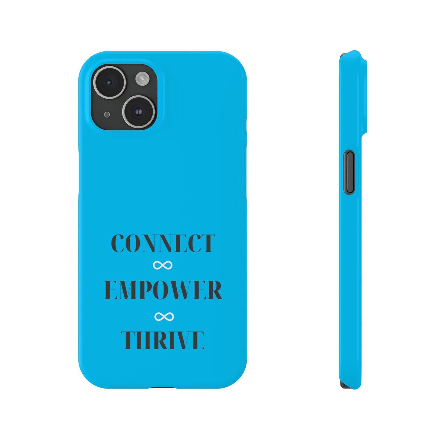 Blue with Connect Empower Thrive Iphone 15-12 Slim Phone Case