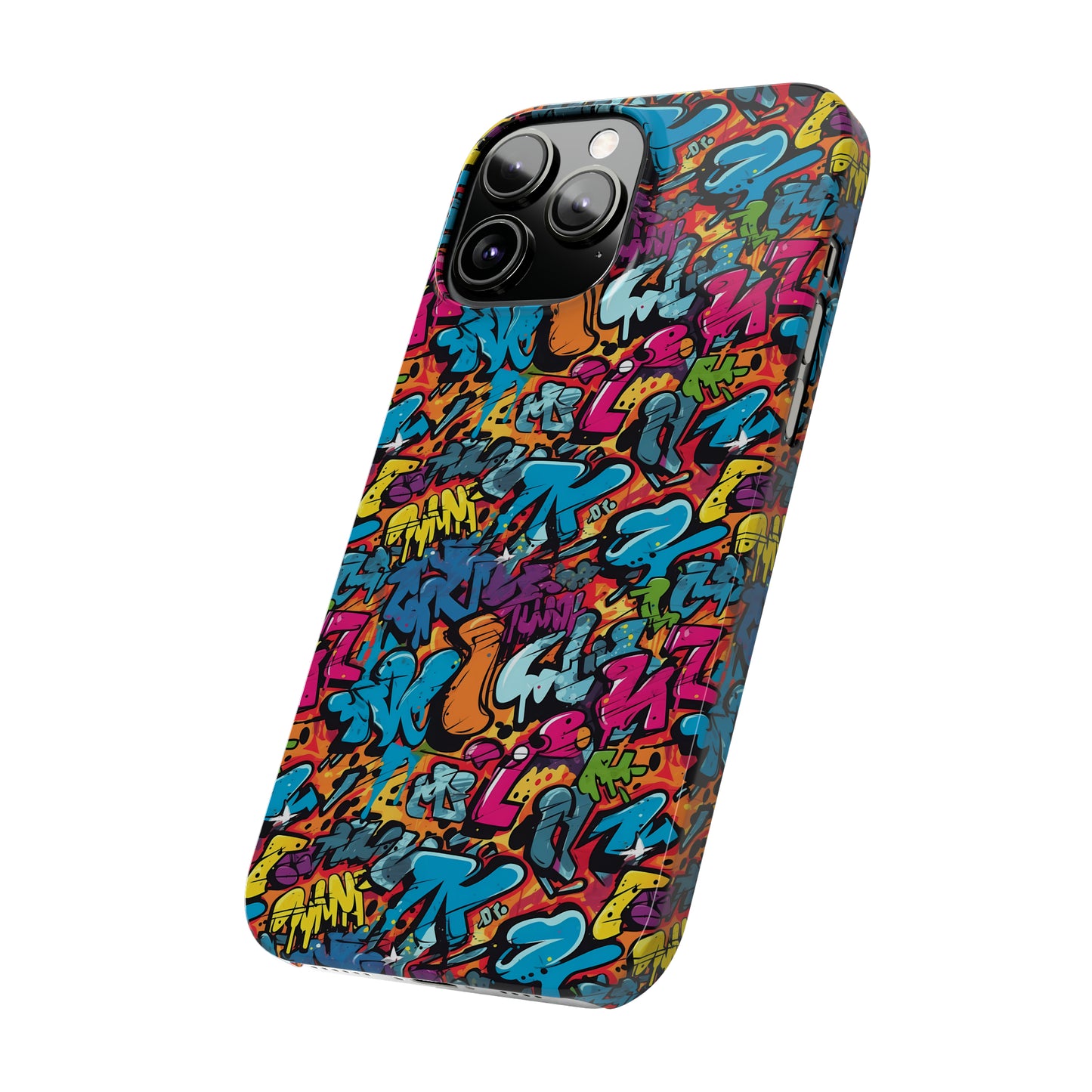 3D Street Art Graffiti Design Iphone 15-12 Slim Phone Case