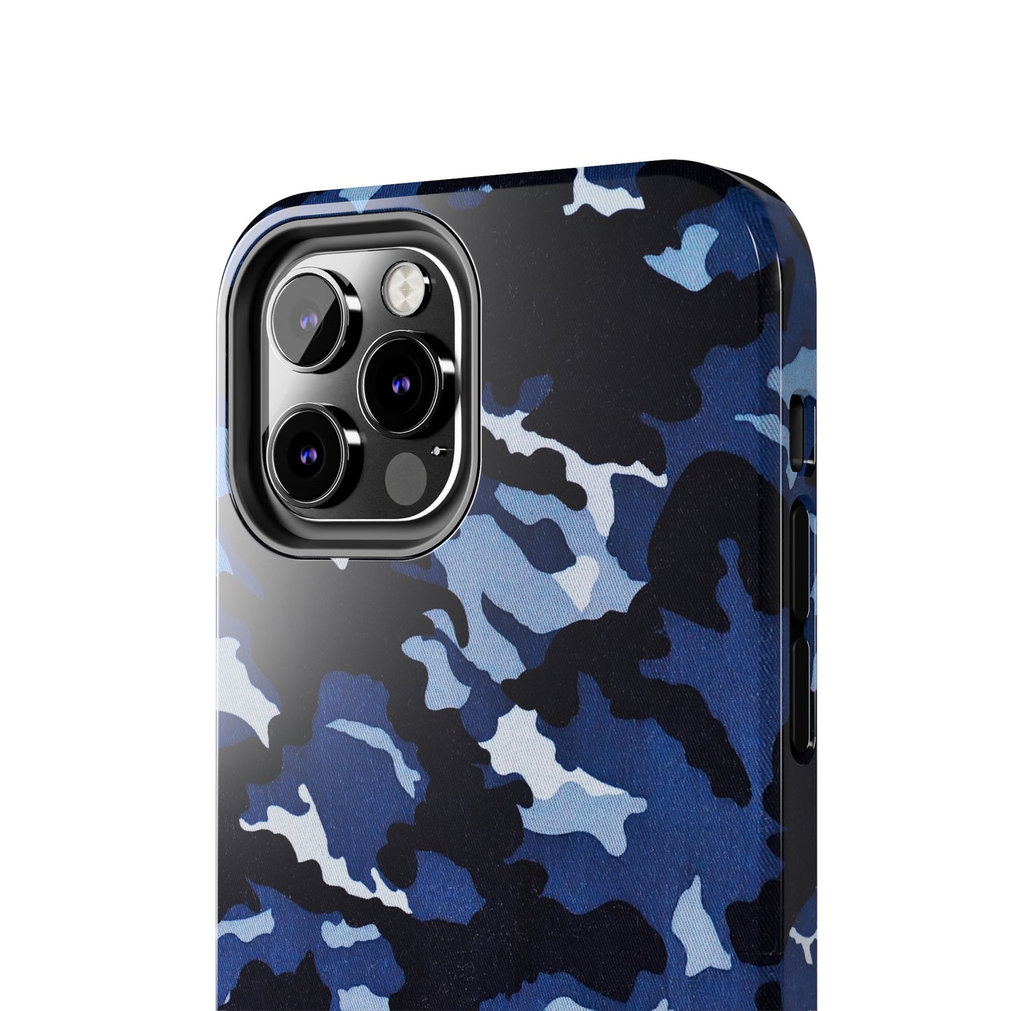 Deep Sea Concealment: Navy Blue Camouflage Iphone Tough Phone Case