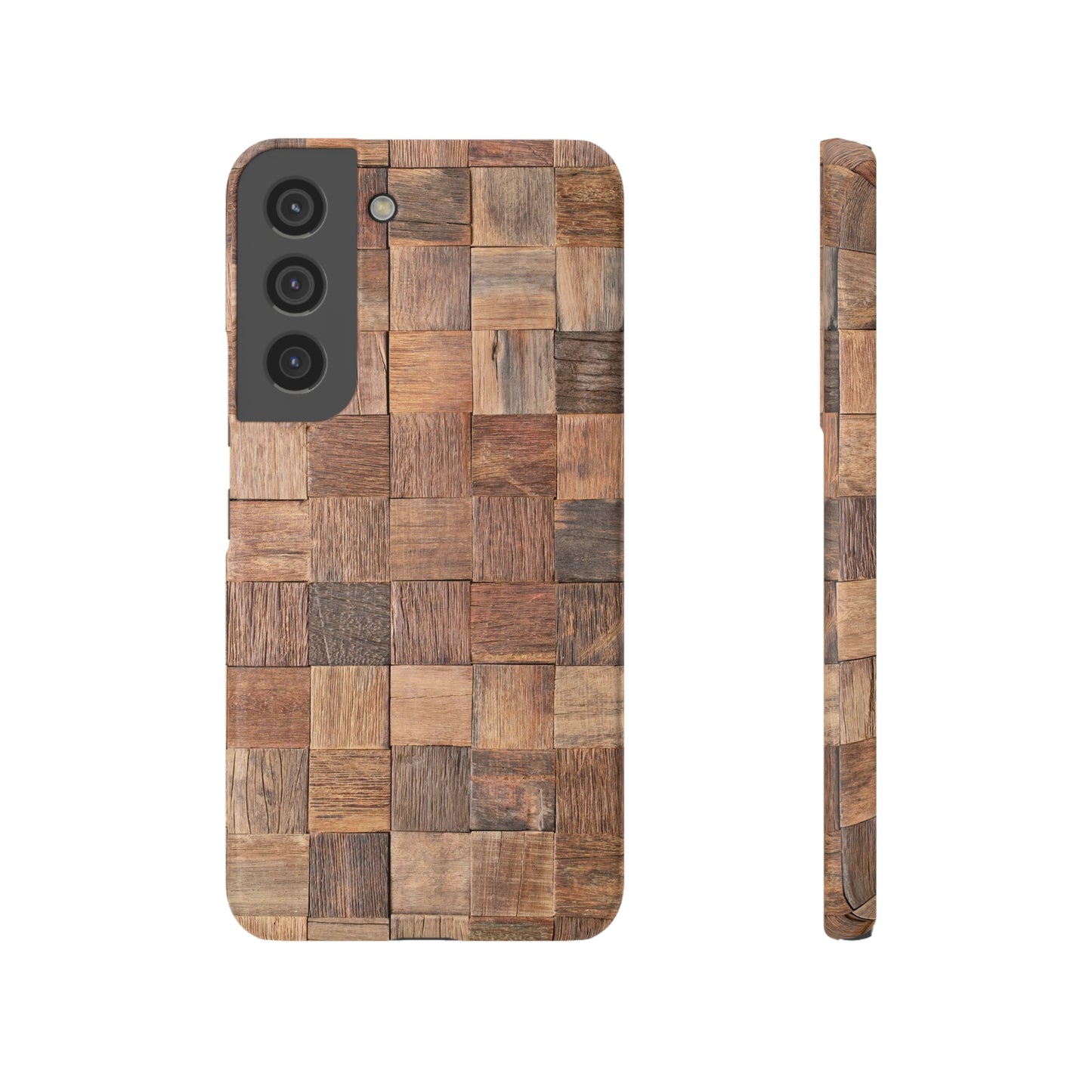 Organic Elegance Natural Woven Wood Design Design Samsung Slim Cases