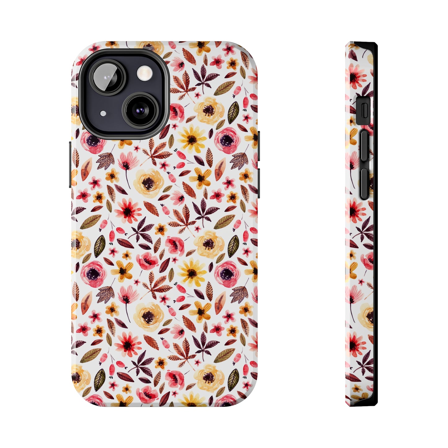 Pink & Yellow Spring Flowers Iphone Tough Phone Case