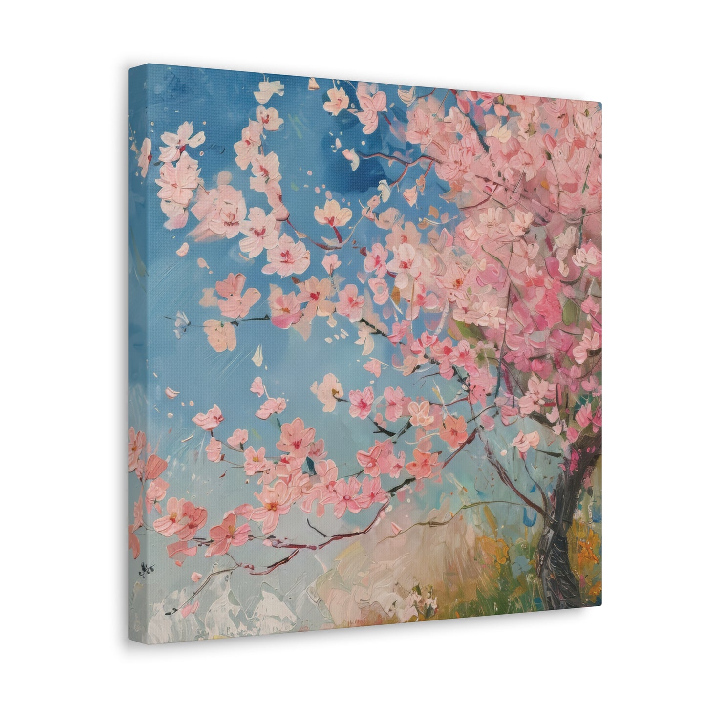 Cherry Blossoms in the Morning Sunrise Print on Canvas Gallery Wraps  - 5 Sizes