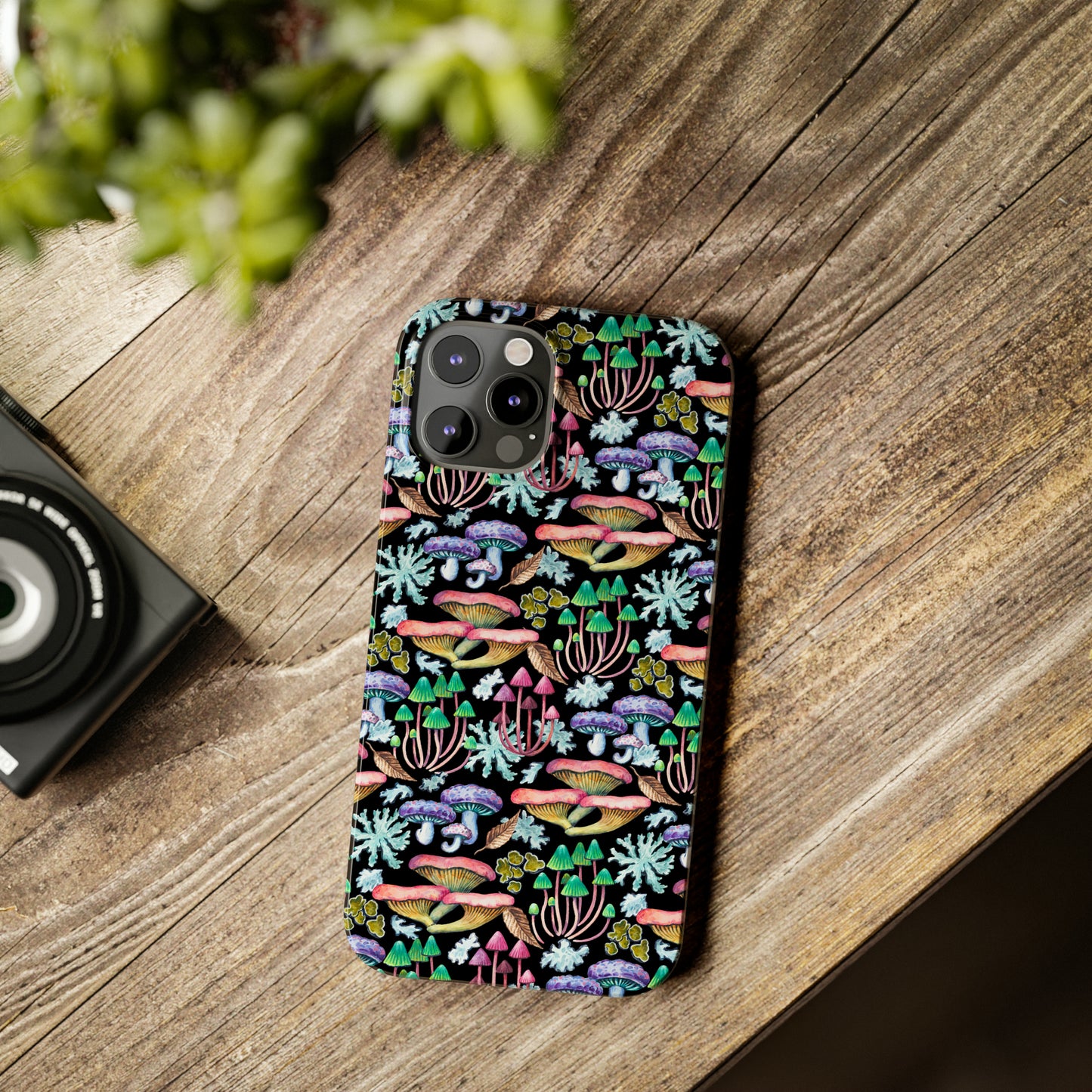 Mushroom Garden Design Iphone 15-12 Slim Phone Case