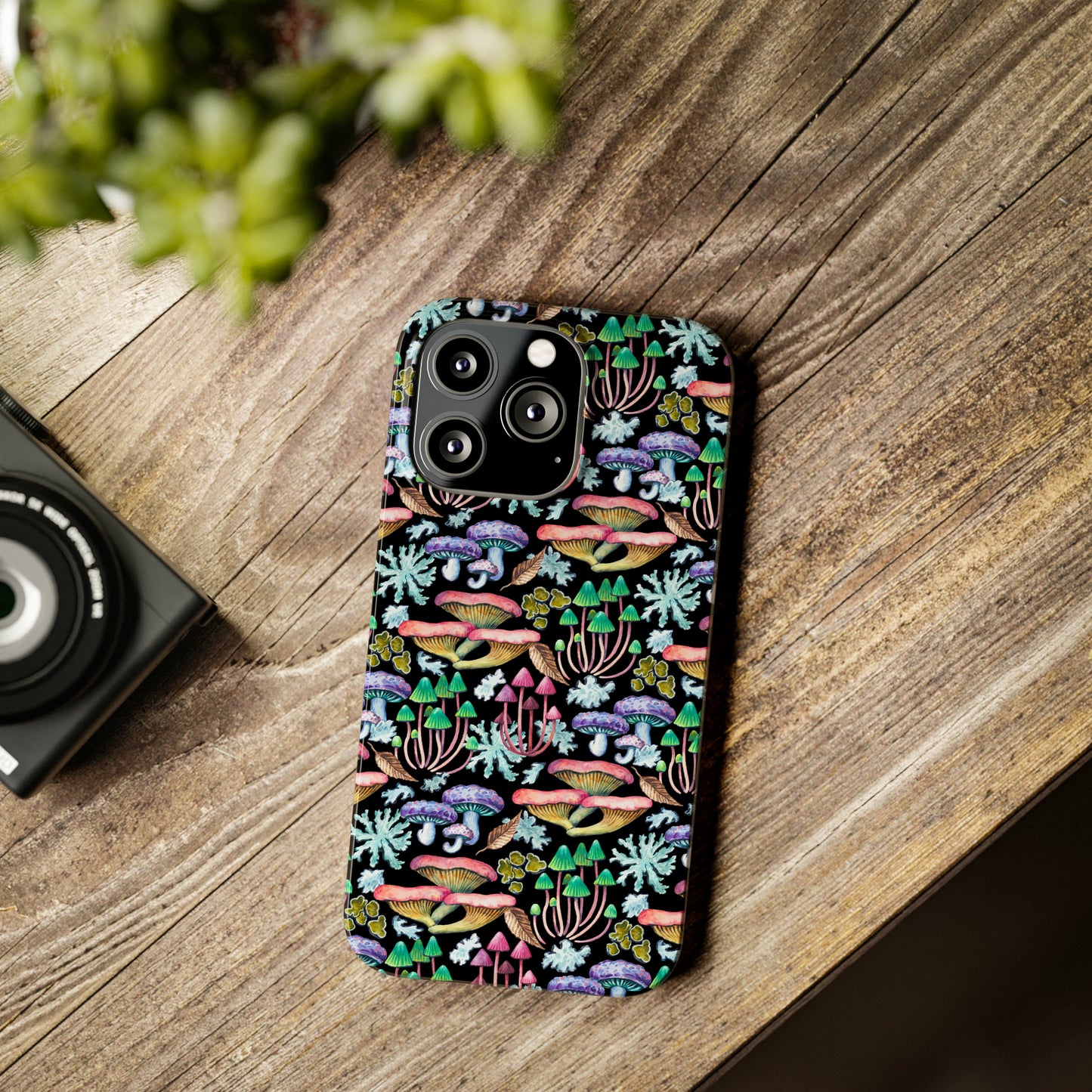 Mushroom Garden Design Iphone 15-12 Slim Phone Case