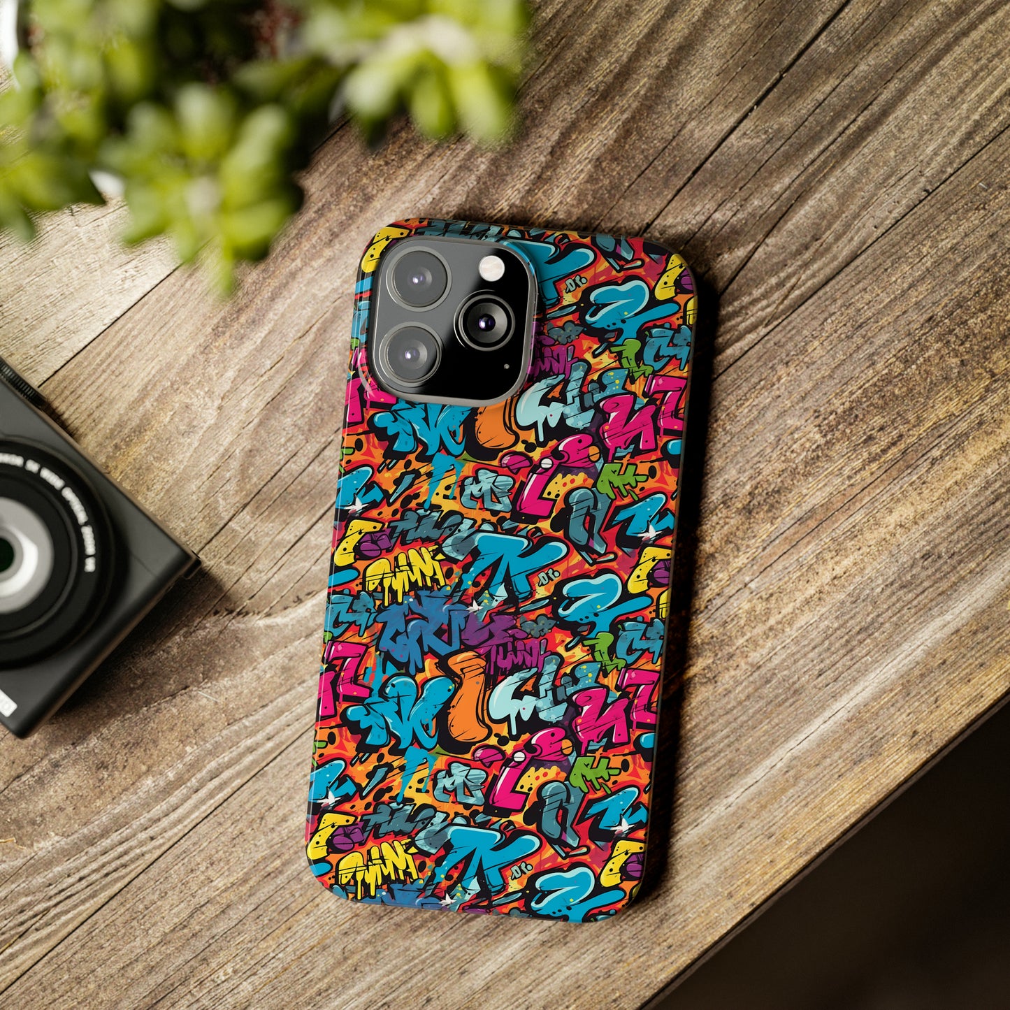 3D Street Art Graffiti Design Iphone 15-12 Slim Phone Case