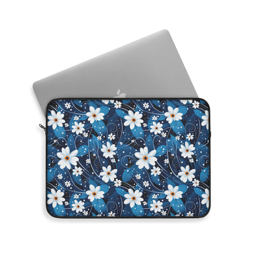 Nighttime Daisies in the Moon's Gentle Glow Laptop or Ipad Protective Sleeve 3 Sizes Available