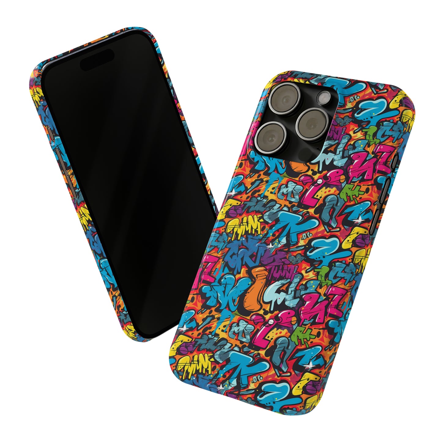 3D Street Art Graffiti Design Iphone 15-12 Slim Phone Case