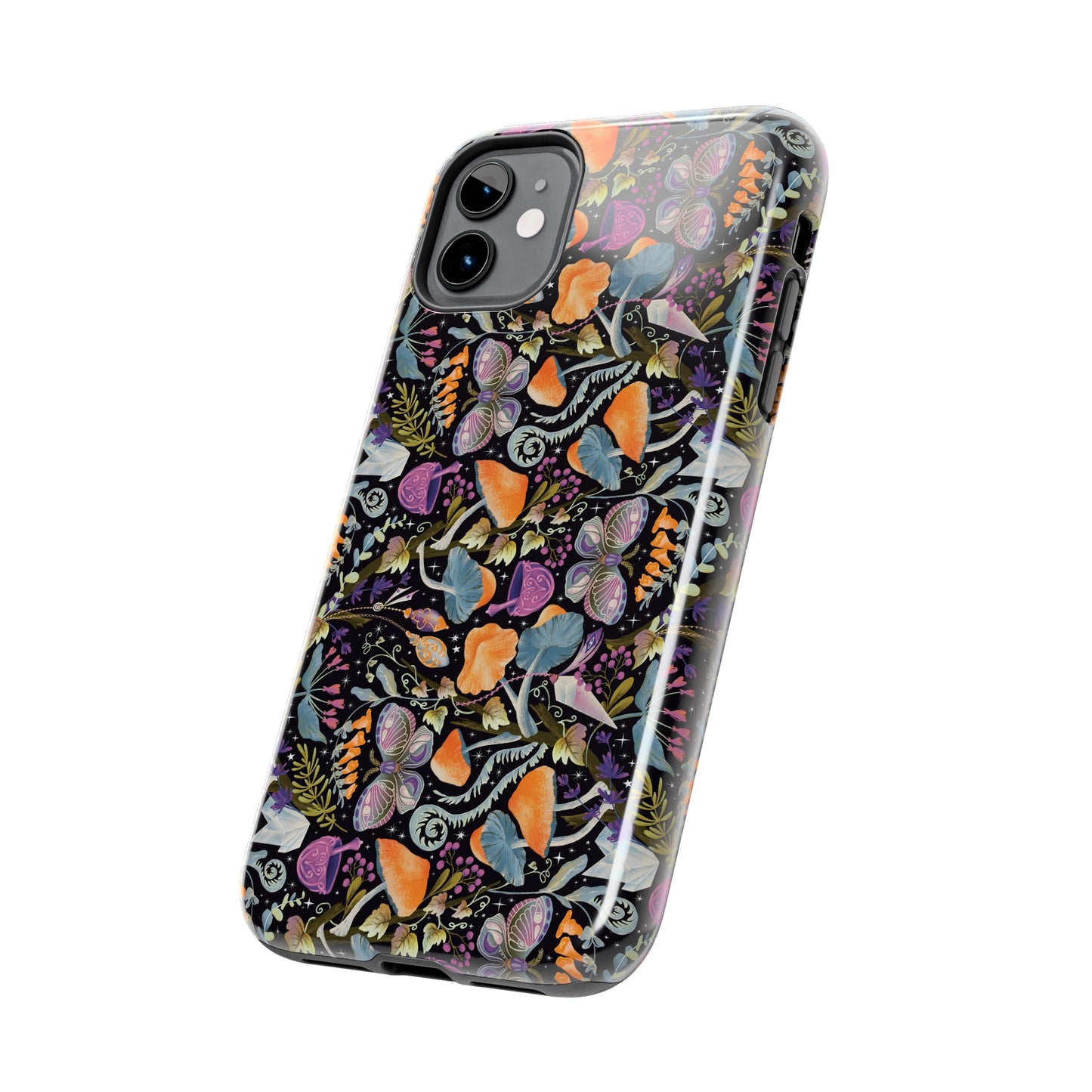 Whimsical Witches' Haven Mystical Garden of Mushrooms and Butterflies Iphone Tough Phone Case