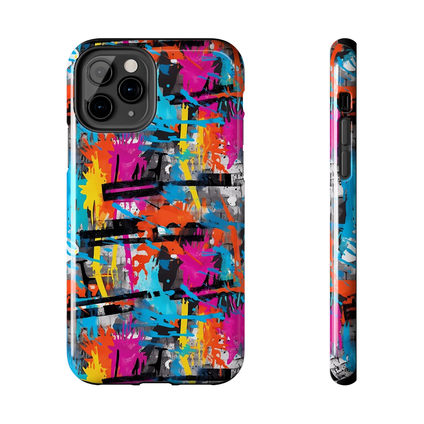 Rainbow Color Abstract Graffiti Design Iphone Tough Phone Case