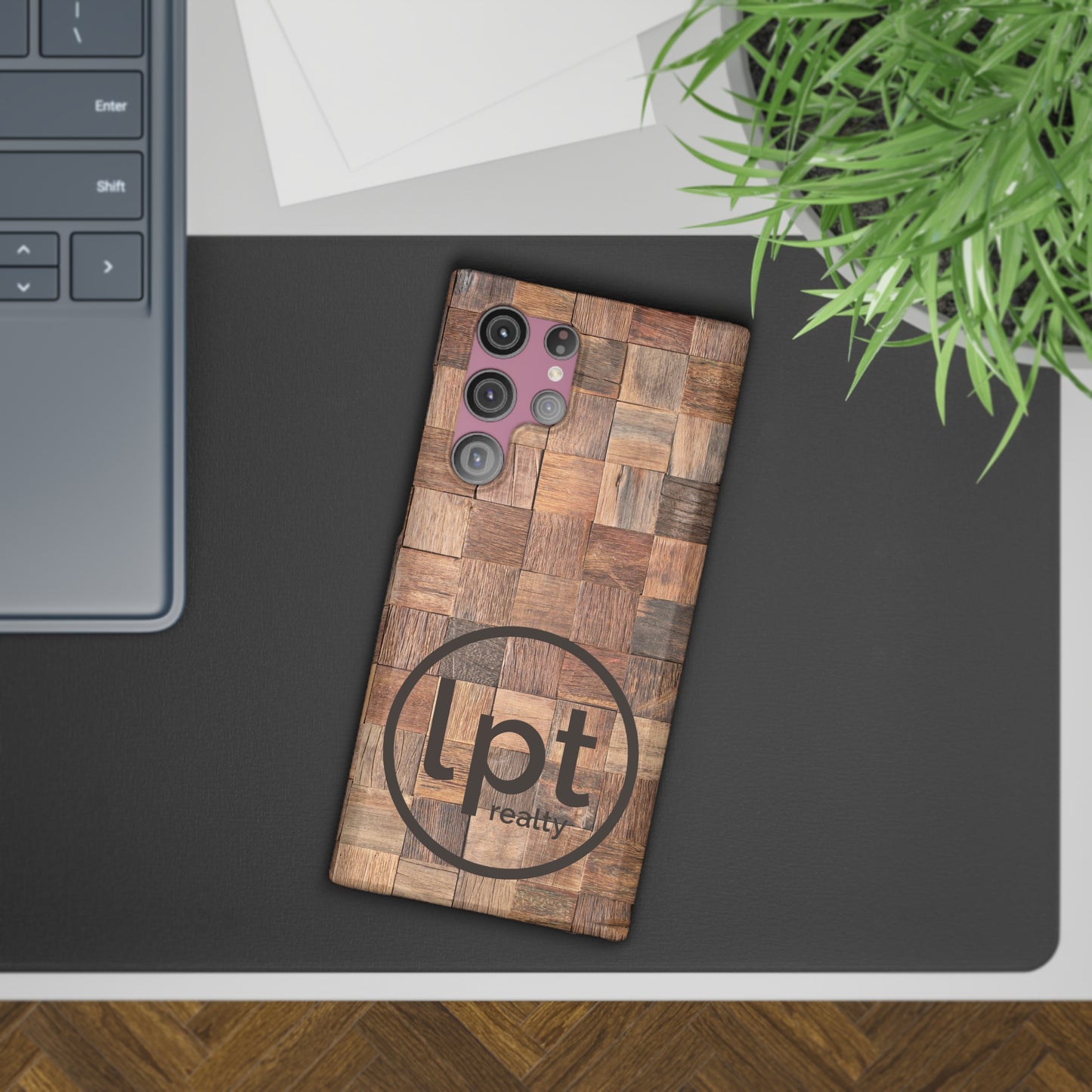 LPT Realty Logo -  Organic Elegance Natural Woven Wood Design Design Samsung Slim Cases