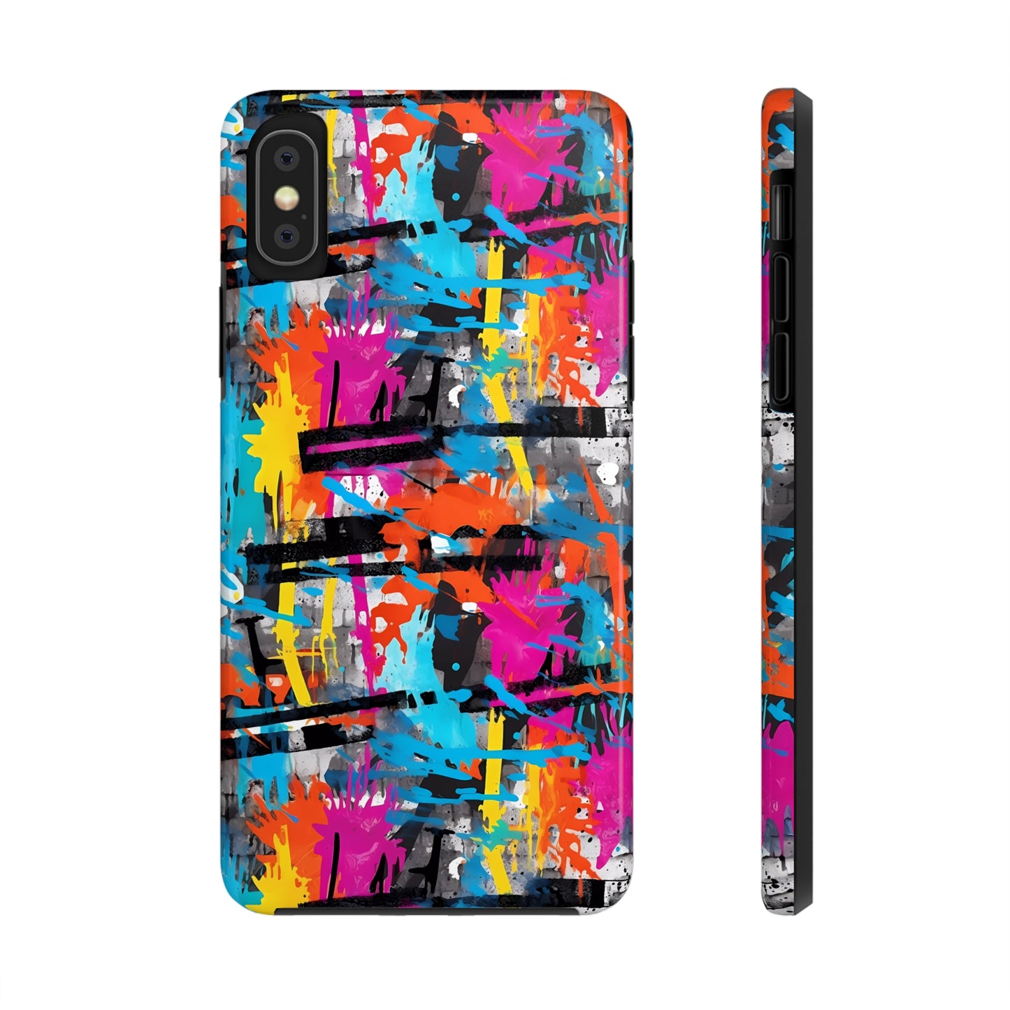 Rainbow Color Abstract Graffiti Design Iphone Tough Phone Case