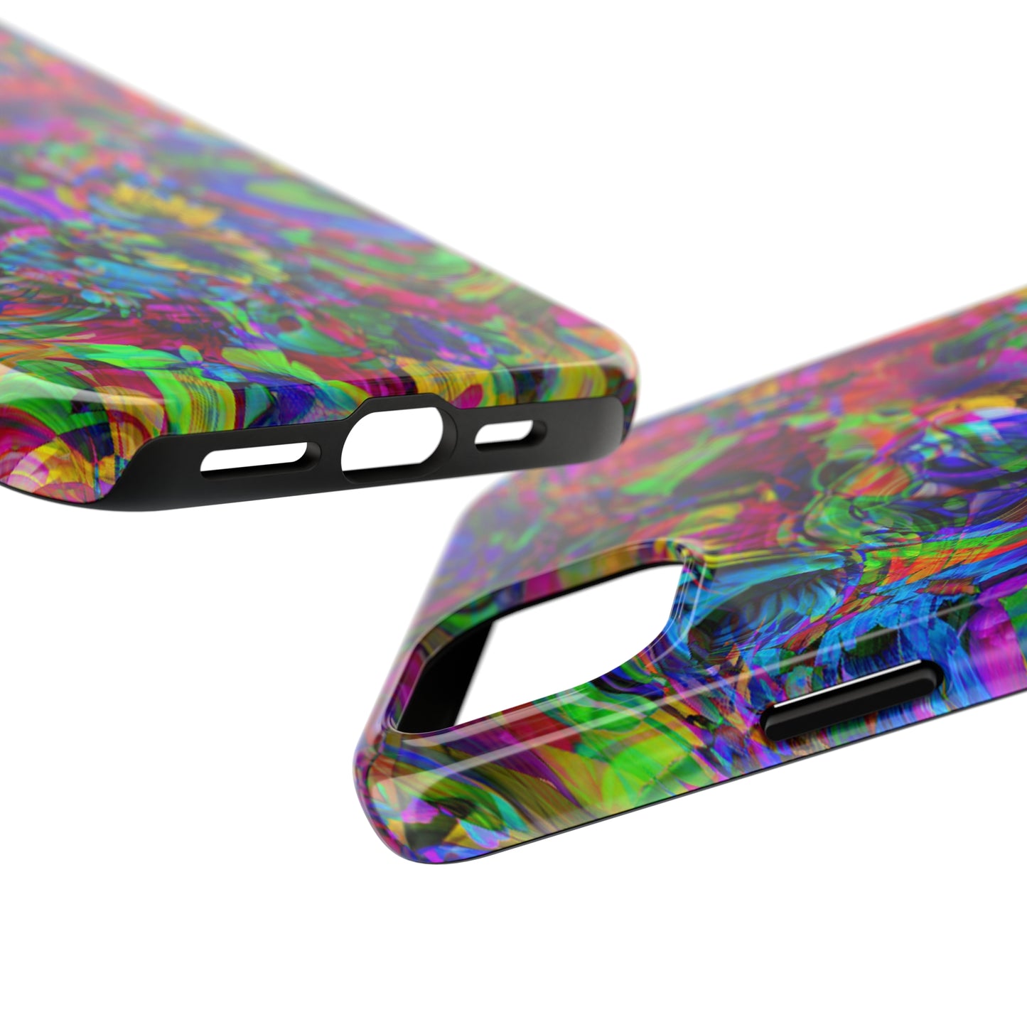 Rainbow Swirls Design Iphone Tough Phone Case