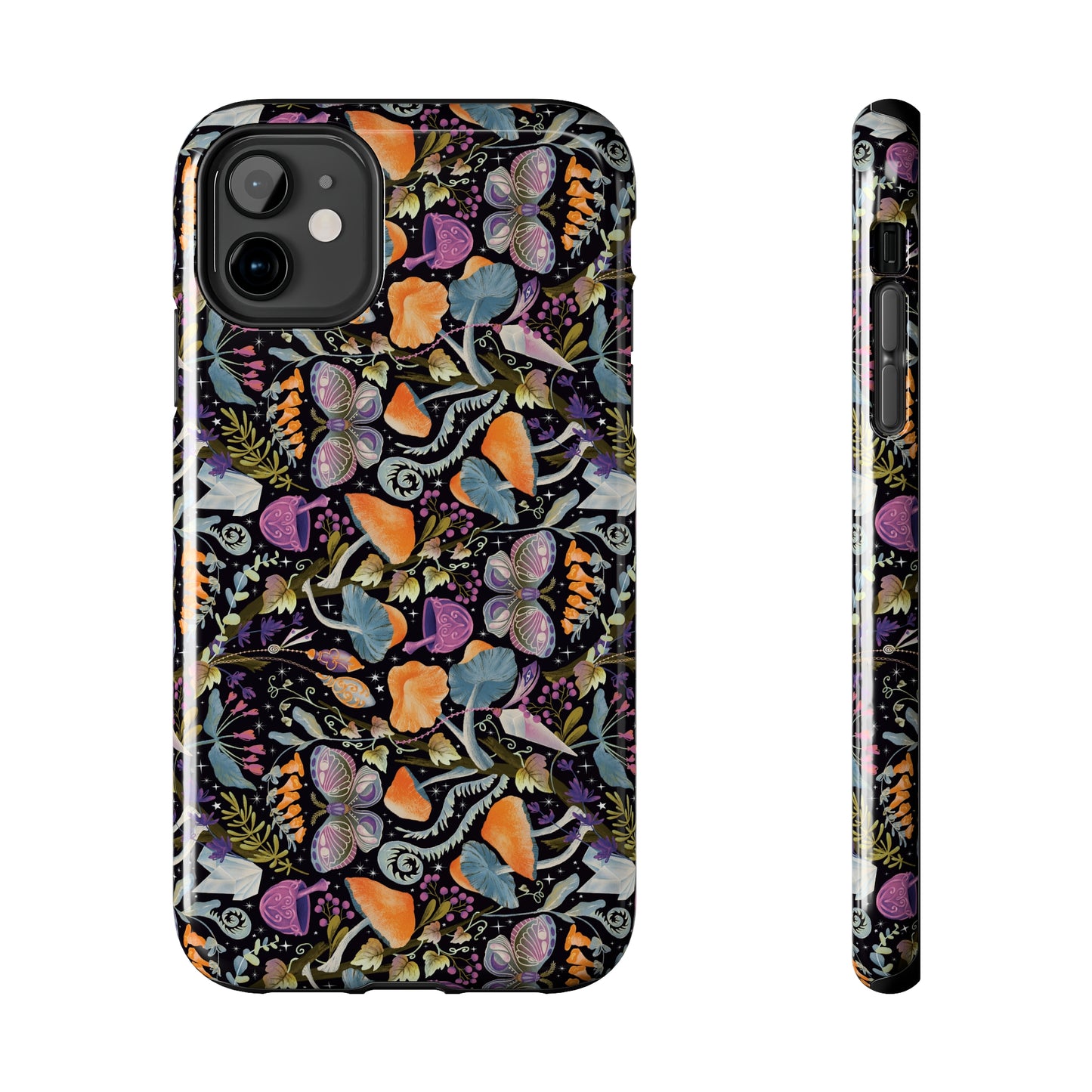 Whimsical Witches' Haven Mystical Garden of Mushrooms and Butterflies Iphone Tough Phone Case