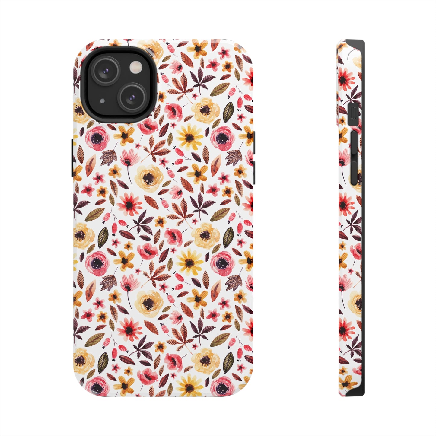 Pink & Yellow Spring Flowers Iphone Tough Phone Case