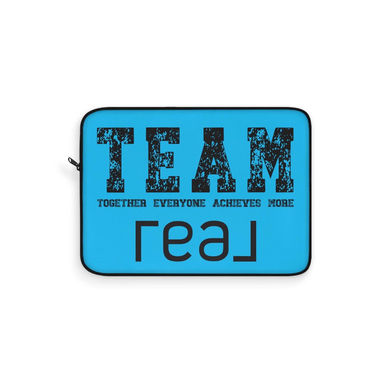 REAL TEAM Together Everyone Achieves More Blue & Black Laptop or Ipad Protective Sleeve 3 Sizes