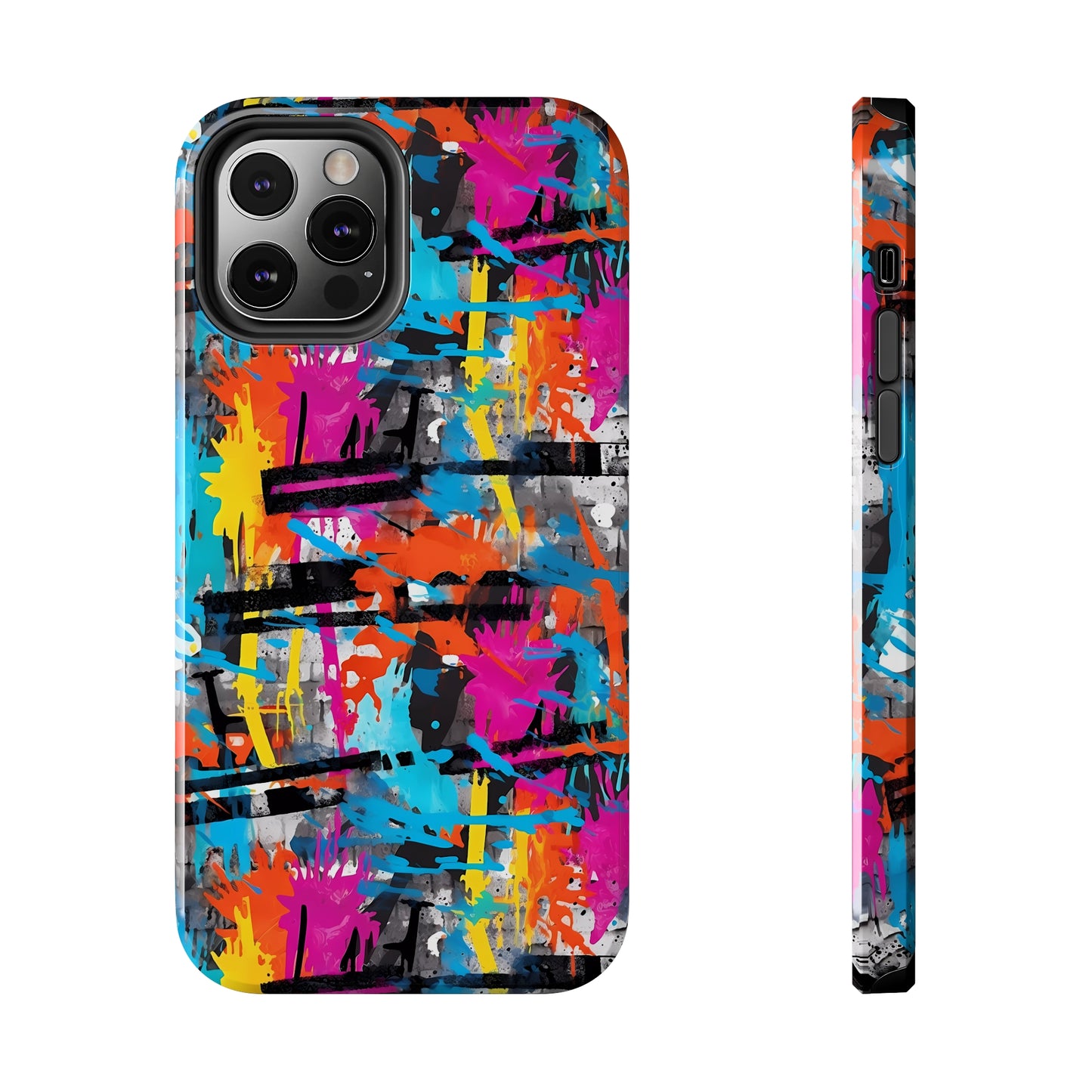 Rainbow Color Abstract Graffiti Design Iphone Tough Phone Case