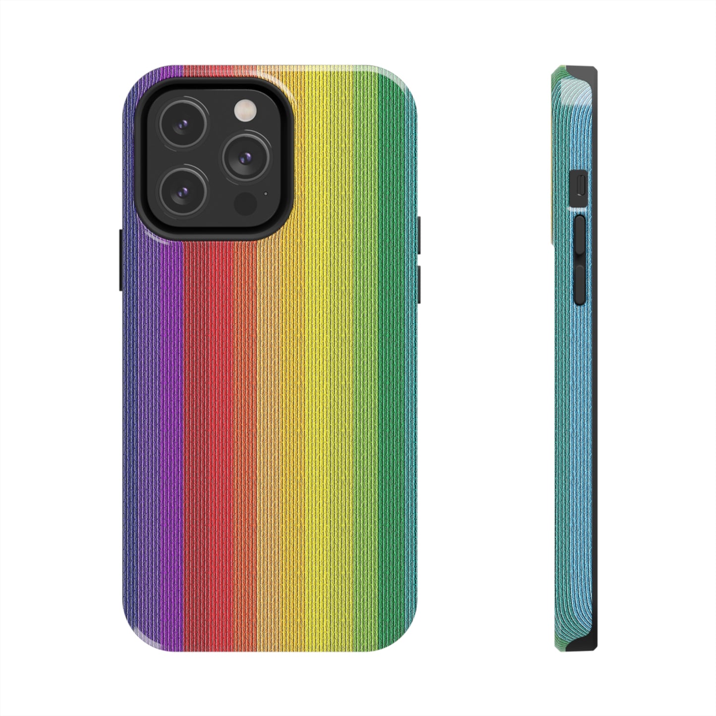 Rainbow Stripe Design Iphone Tough Phone Case