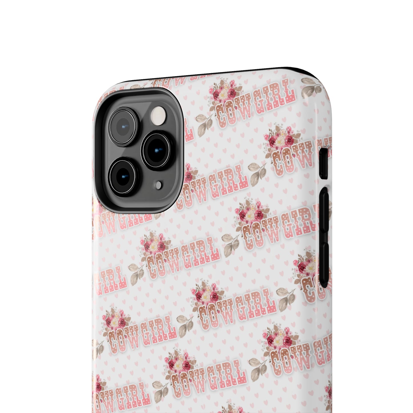 Pink Cowgirl and Flowers Iphone Tough Phone Case