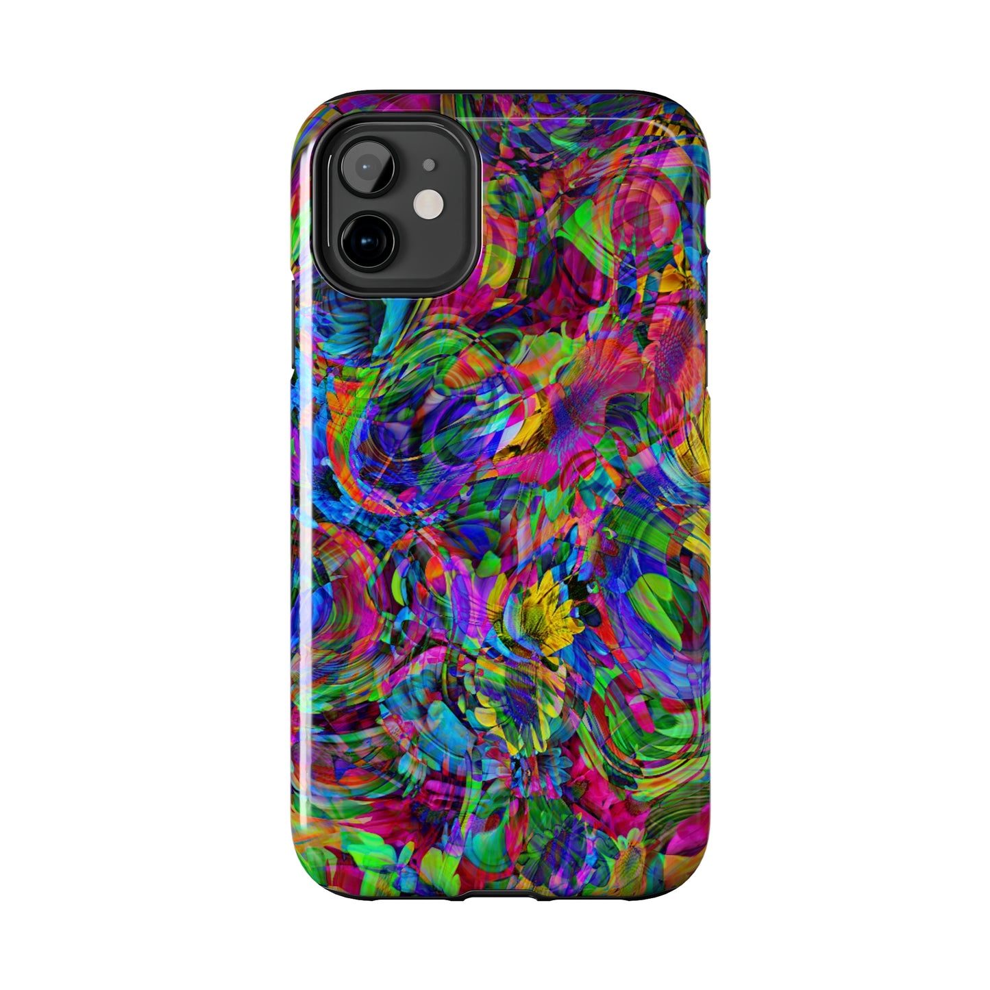 Rainbow Swirls Design Iphone Tough Phone Case