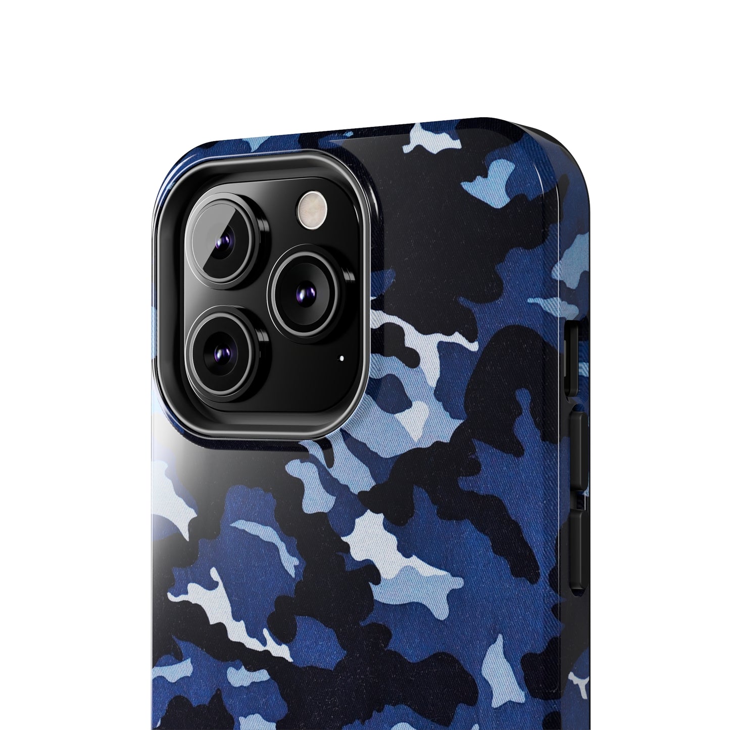 Deep Sea Concealment: Navy Blue Camouflage Iphone Tough Phone Case