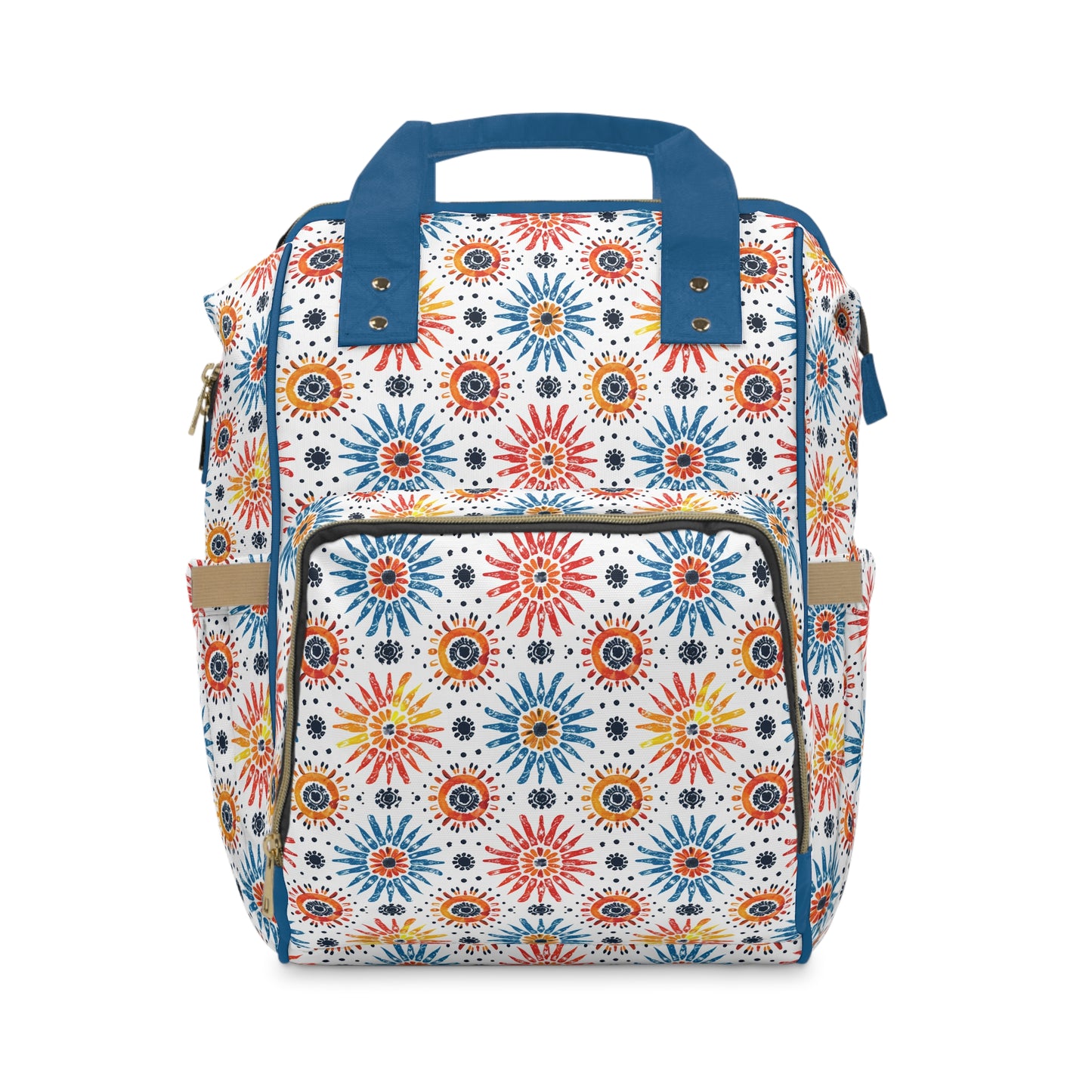 Sunny Burst of Sunflowers in Vibrant Colors Multifunctional Diaper Backpack