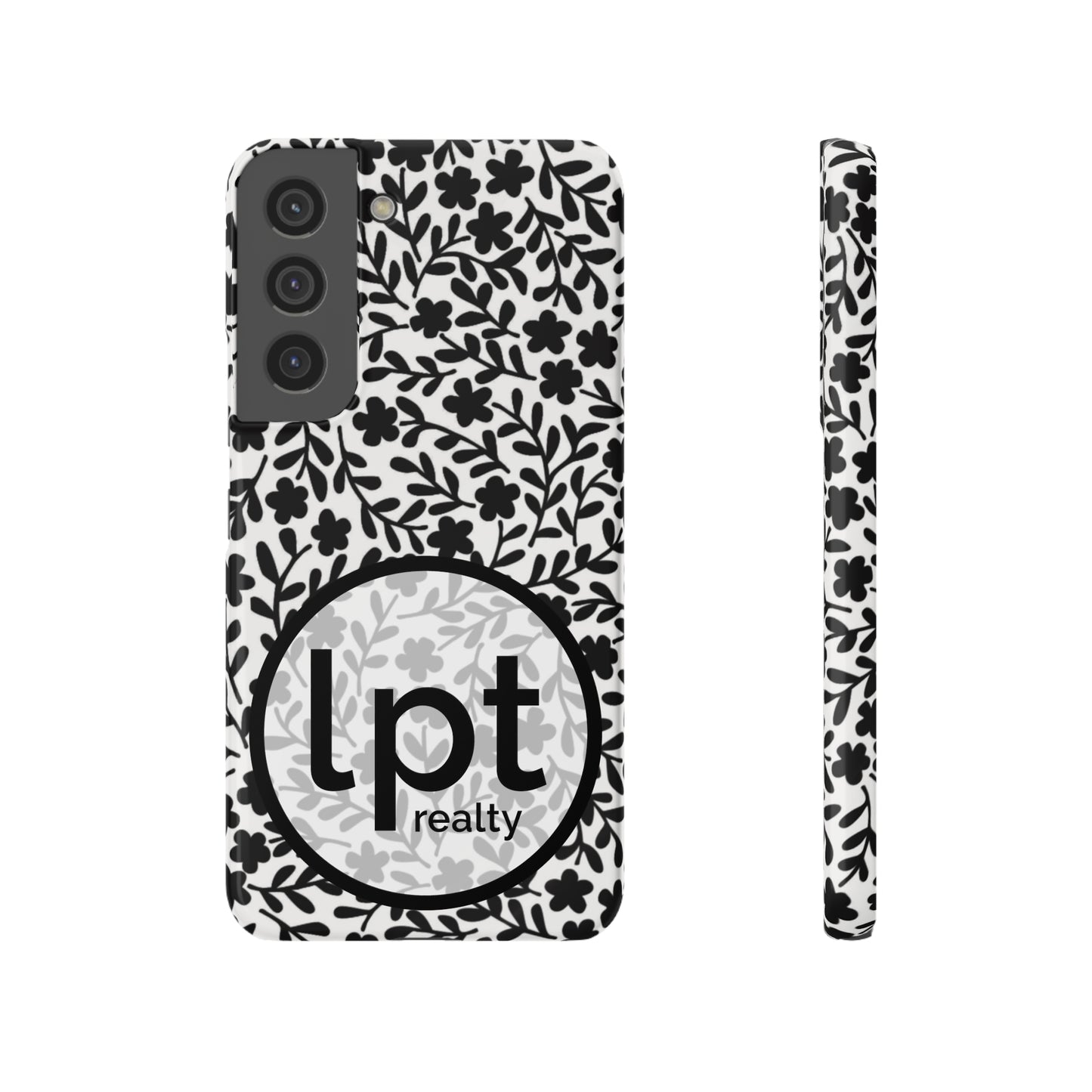 LPT Realty Logo -  Black & White Floral Design Samsung Slim Cases