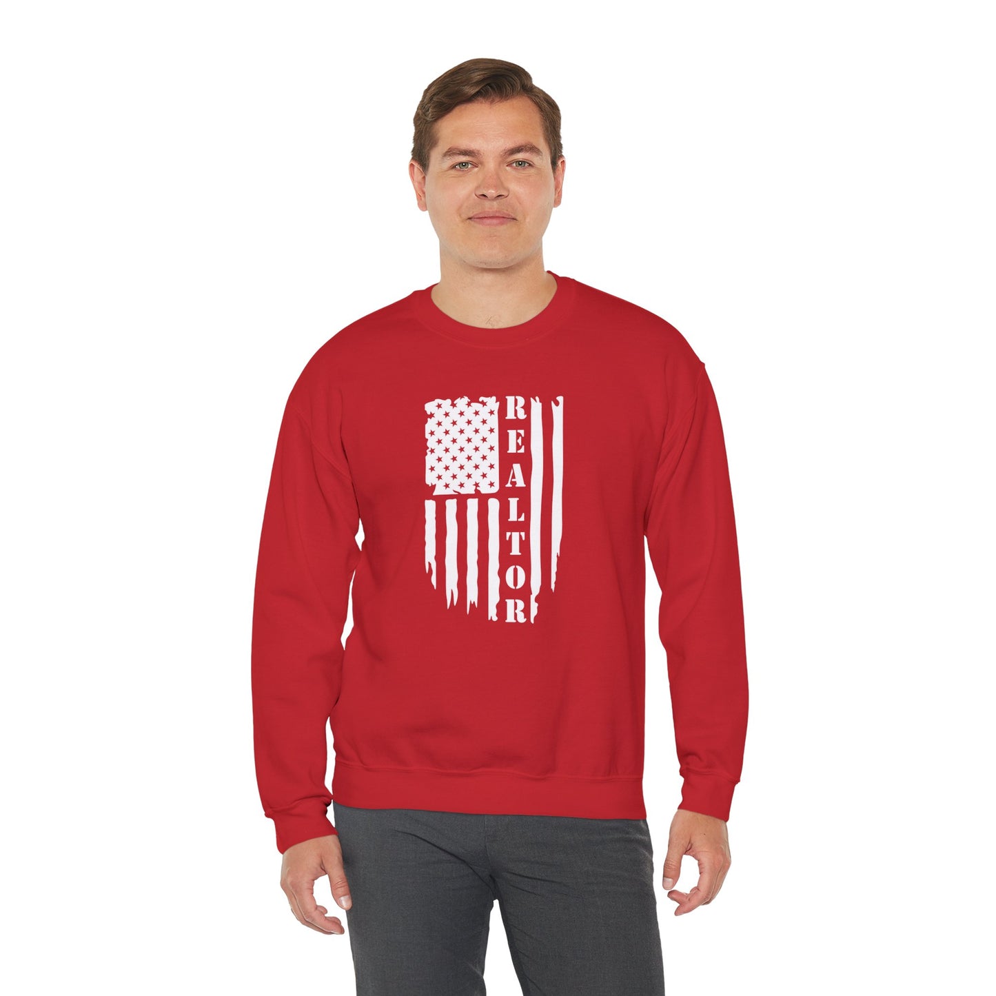 American Flag & Realtor  - Crewneck Sweatshirt Unisex S-5XL