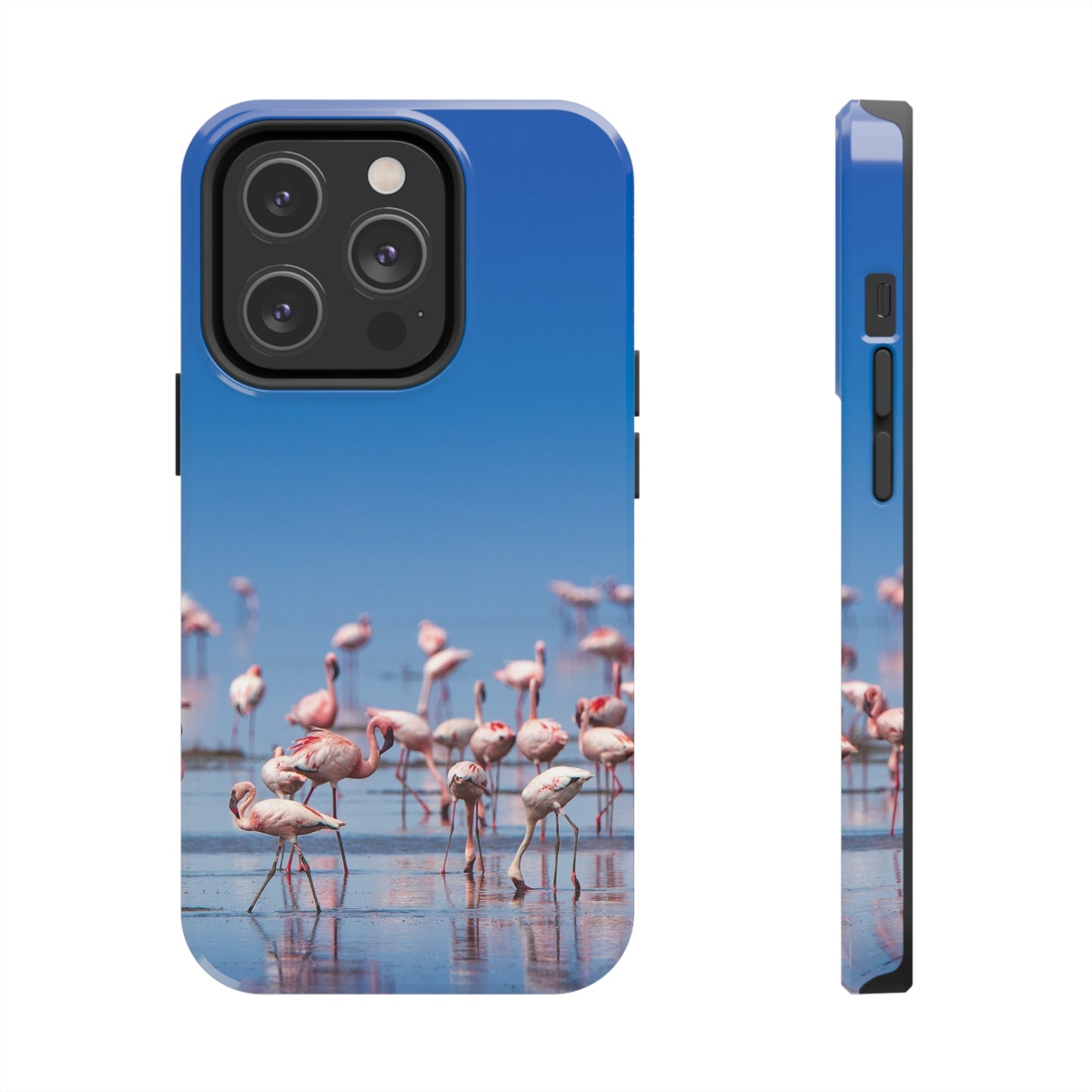 Flamingos on the Beach Iphone Tough Phone Case