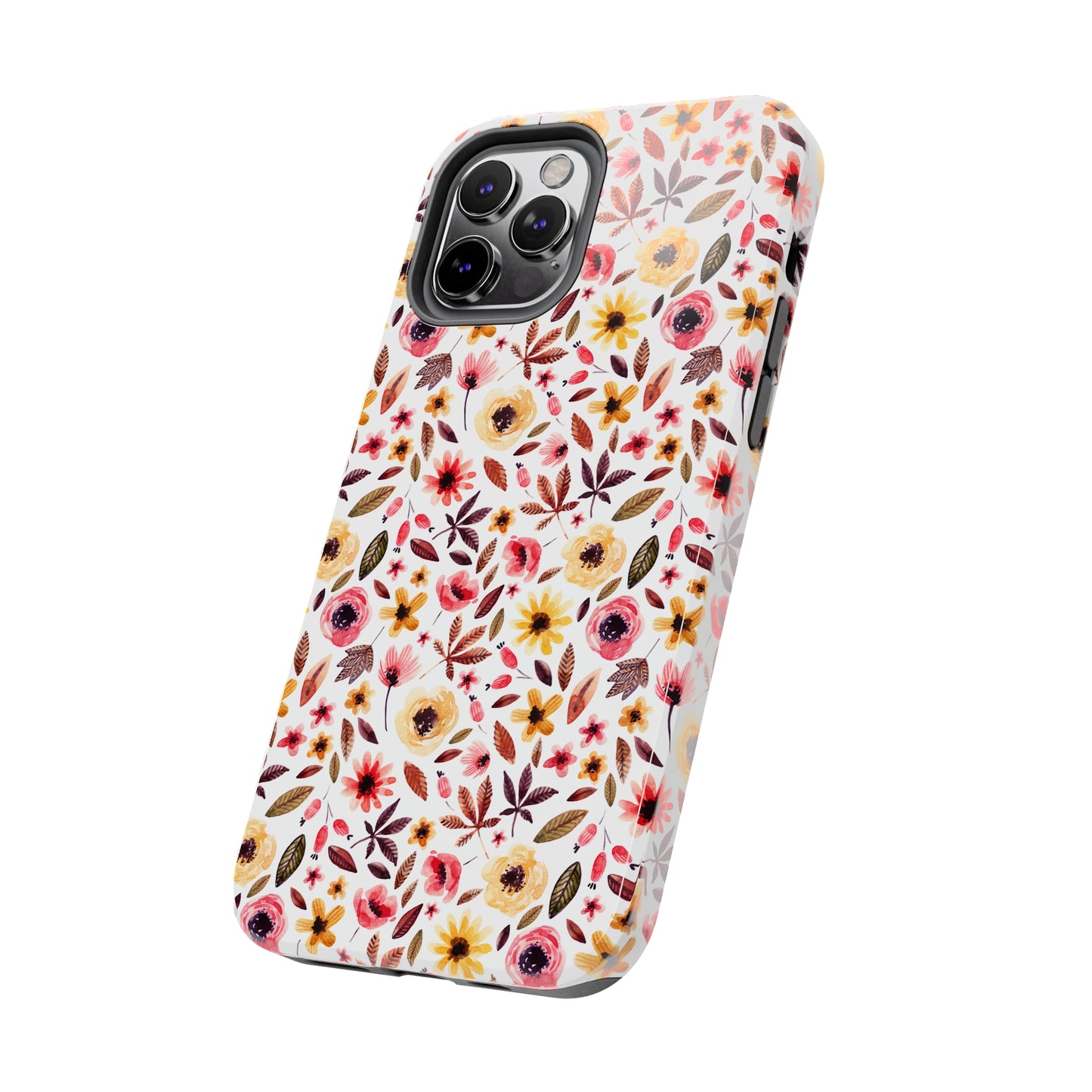 Pink & Yellow Spring Flowers Iphone Tough Phone Case