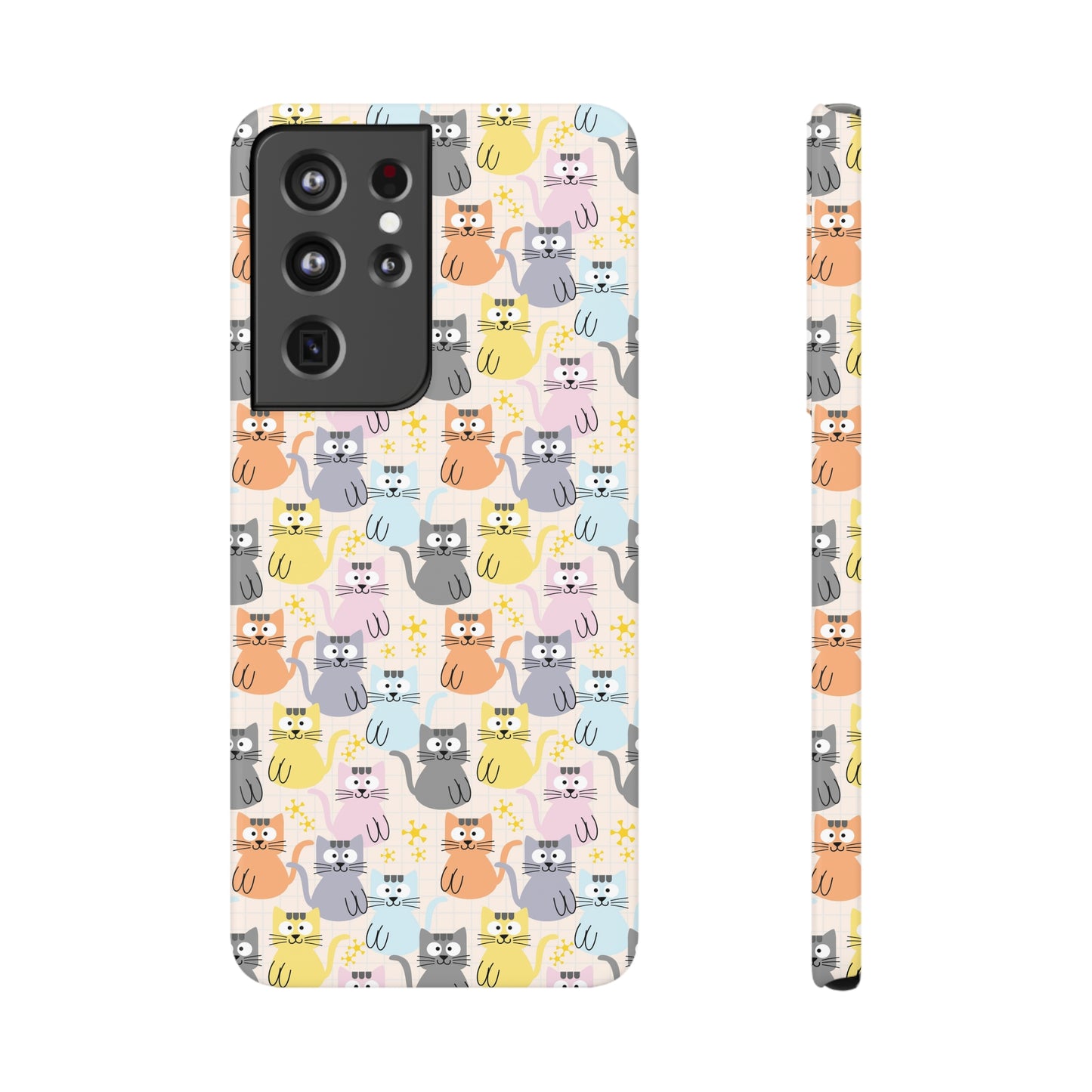 Adorable Cartoon Kitties: Pastel-Colored and Overflowing with Cuteness Samsung Slim Cases