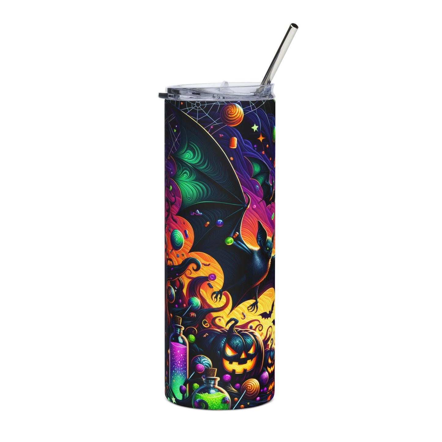 Spooky Season Halloween Bats Design 20 oz Skinny Tumbler