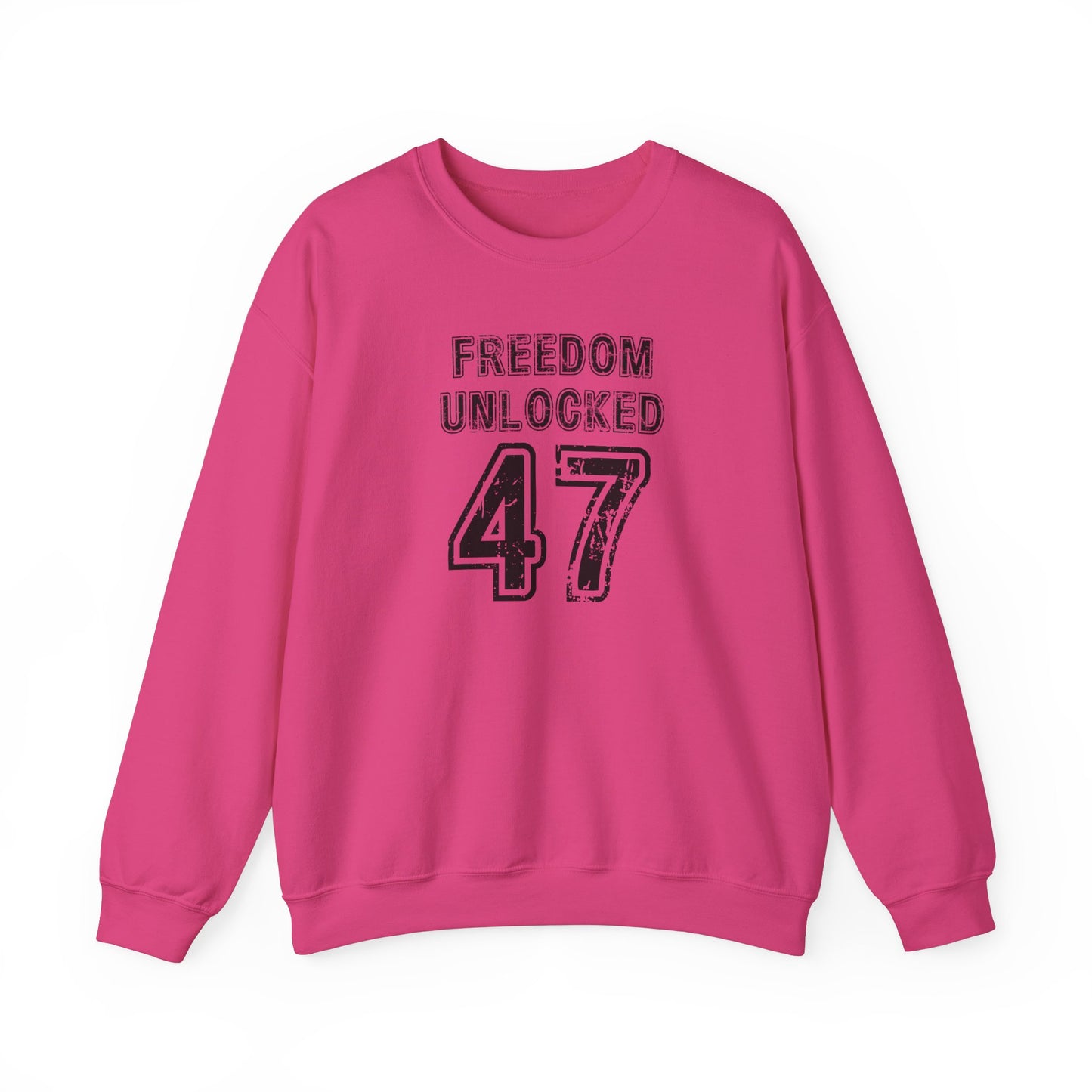 Freedom Unlock 47 in Black Crewneck Sweatshirt Unisex S-5XL