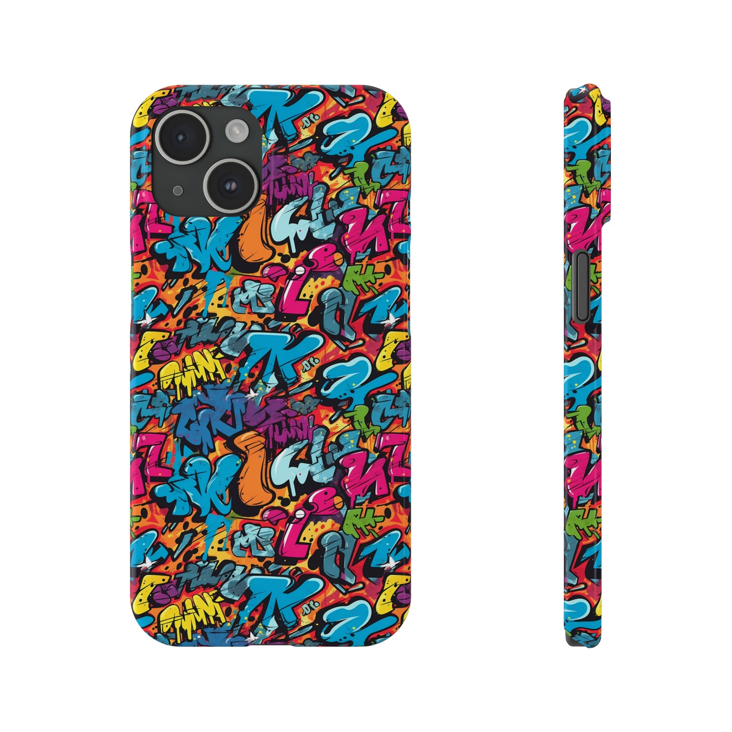 3D Street Art Graffiti Design Iphone 15-12 Slim Phone Case