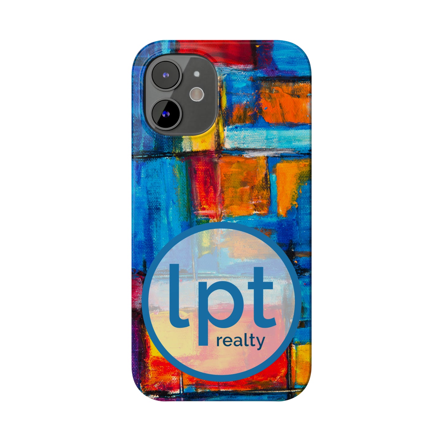 LPT Realty Logo -  Rainbow Abstract Painting Iphone 15-12 Slim Phone Case