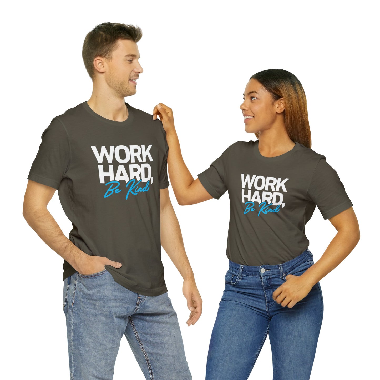 Work Hard Be Kind - Short Sleeve T-Shirt XS-5XL