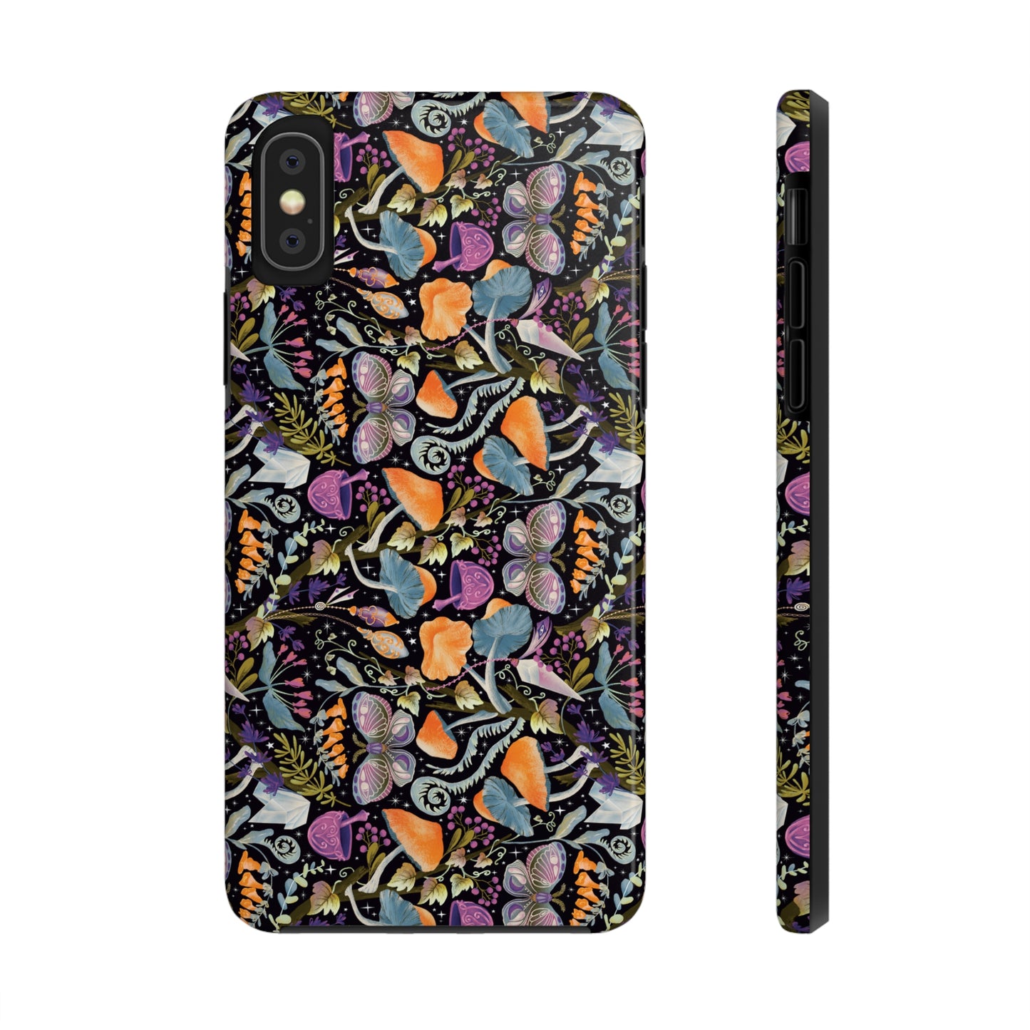 Whimsical Witches' Haven Mystical Garden of Mushrooms and Butterflies Iphone Tough Phone Case