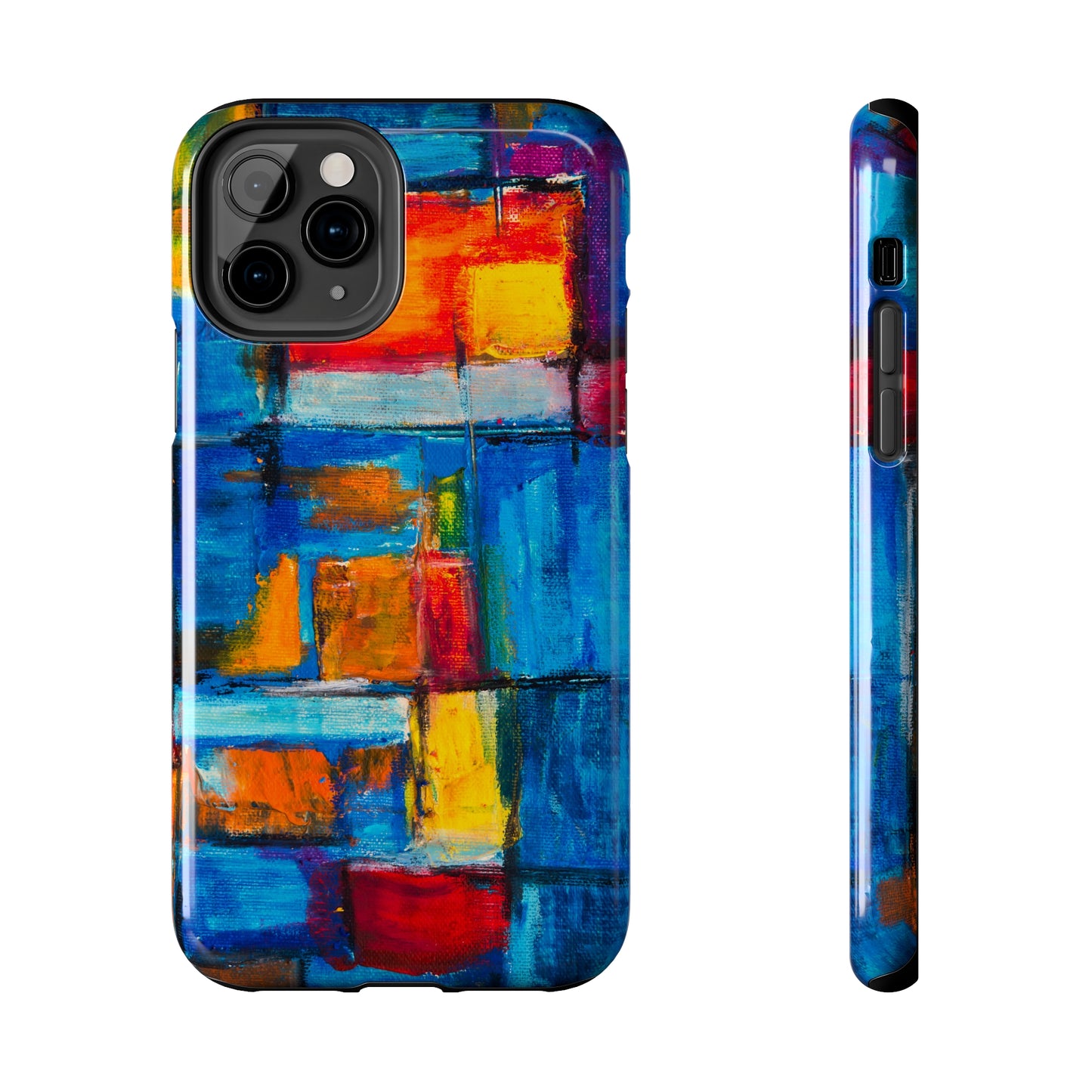 Rainbow Abstract Painting Iphone Tough Phone Case