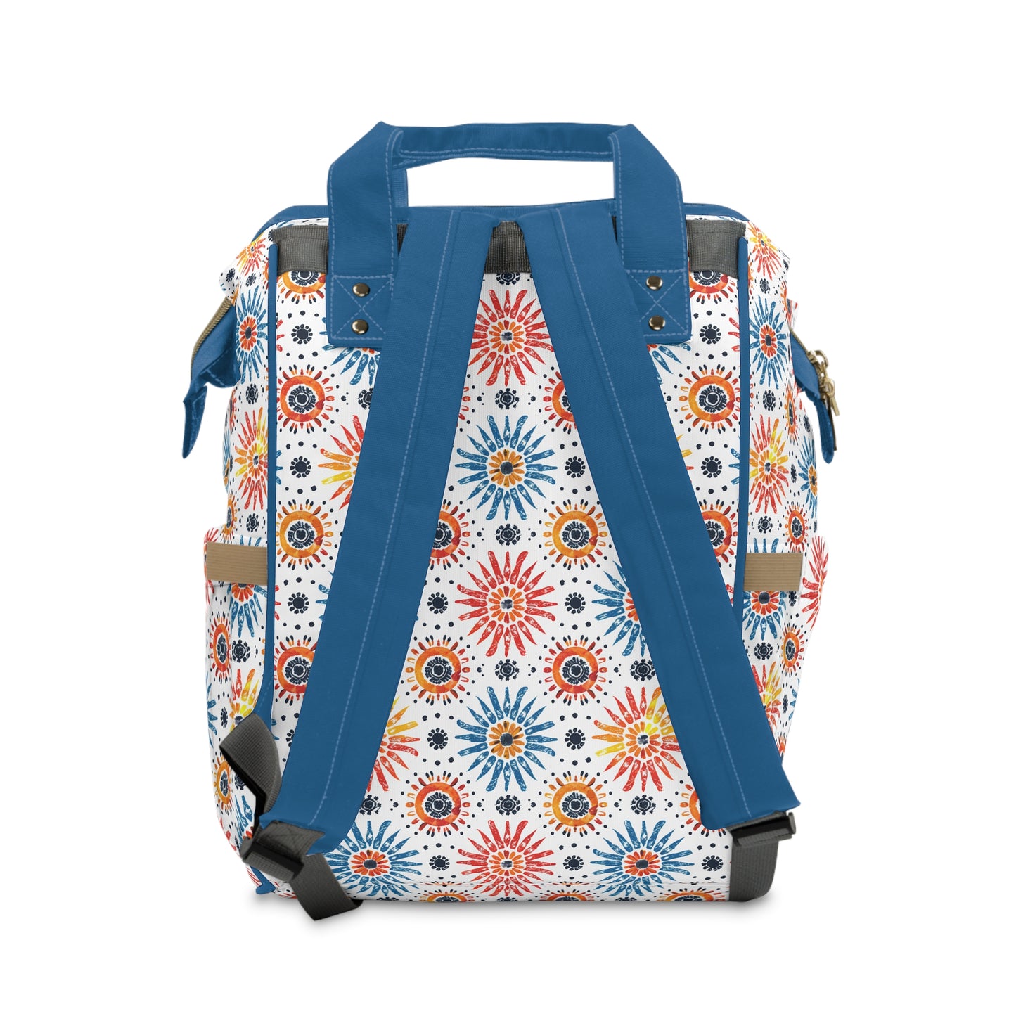 Sunny Burst of Sunflowers in Vibrant Colors Multifunctional Diaper Backpack