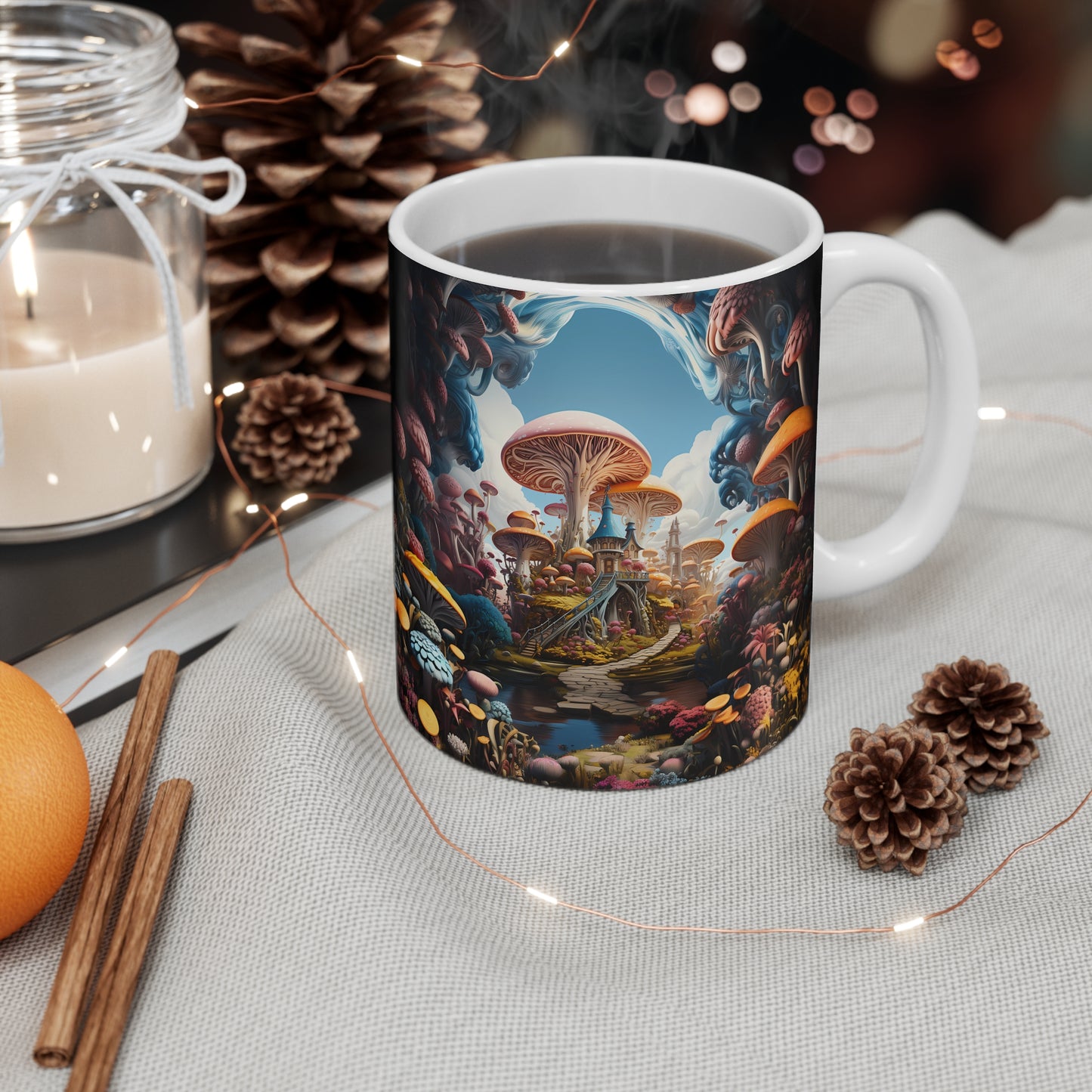 Fantasy Mushroom Paradise House 11oz Coffee Mug