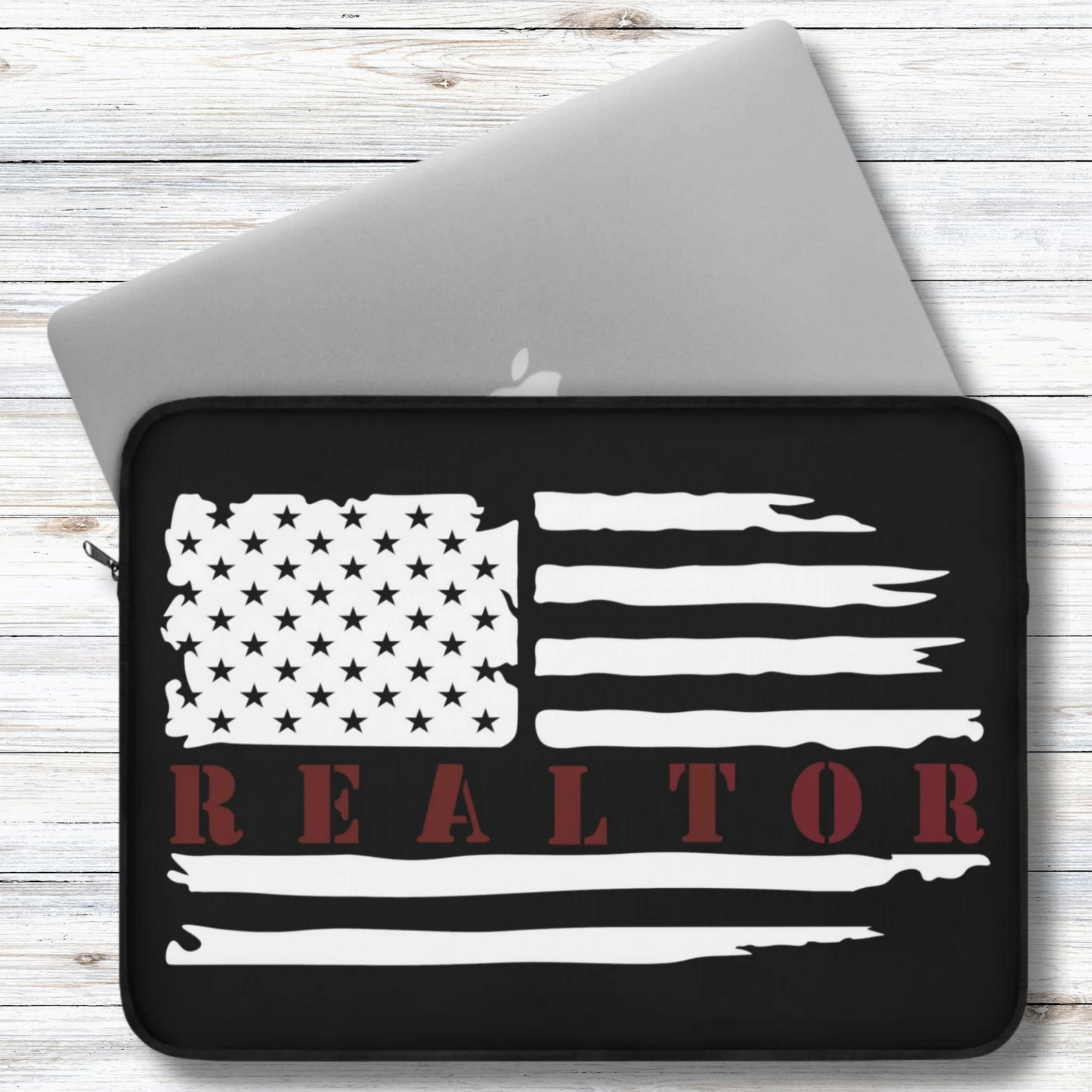 American Flag & Realtor Blue Laptop or Ipad Protective Sleeve 3 Sizes