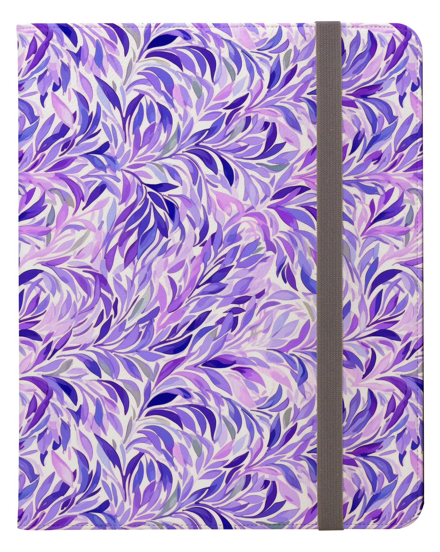 Regal Tropics Purple Watercolor Leaves Ipad Pro 11 & Pro 12.9 Protective Case and Pencil Holder