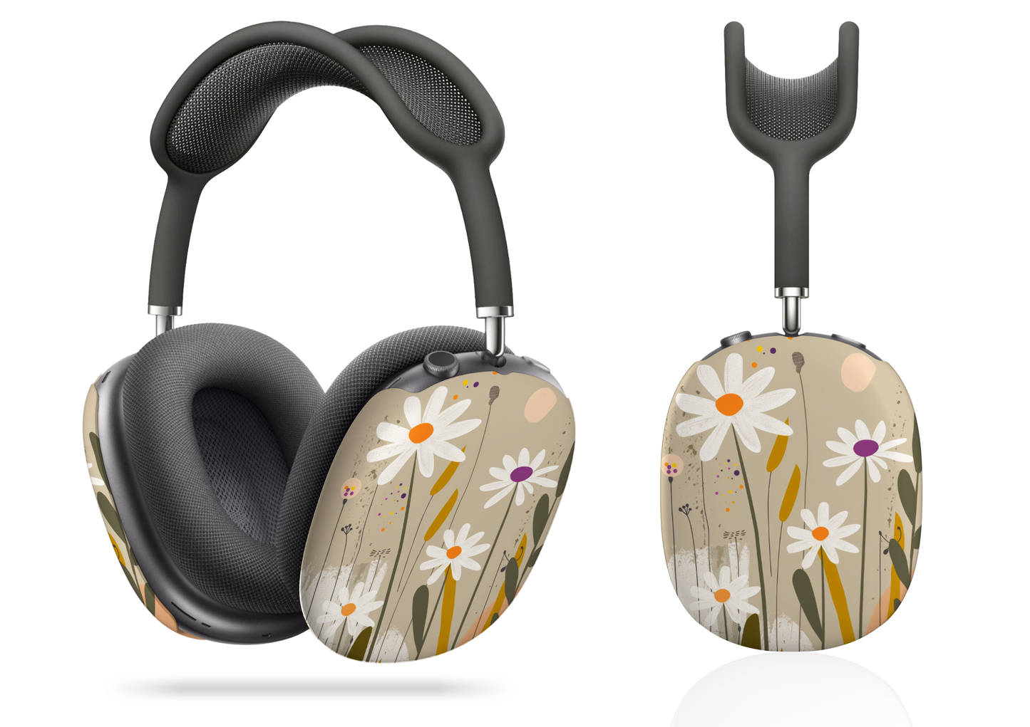 Whimsical Meadow: Earthy Tones and Playful Daisies AirPod Max Case Protective Covers