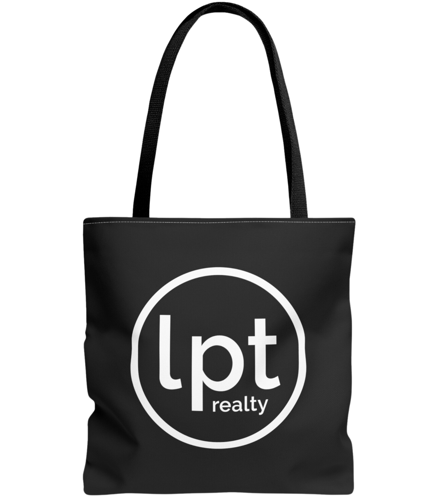 LPT Realty Logo White on Black - Canvas Tote 3 Sizes