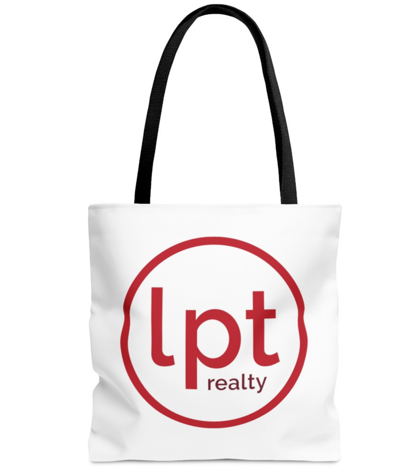 LPT Realty Logo's on Both Sides in Red - Canvas Tote 3 Sizes