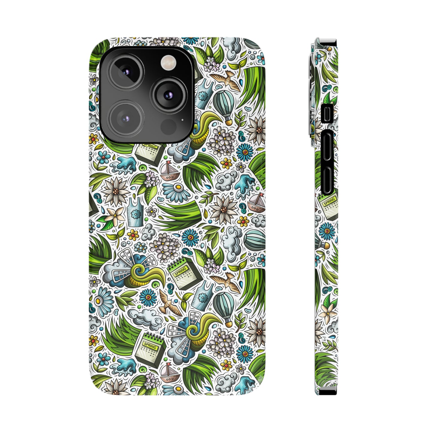 Spring Flowers and Gardening Design Iphone 15-12 Slim Phone Case