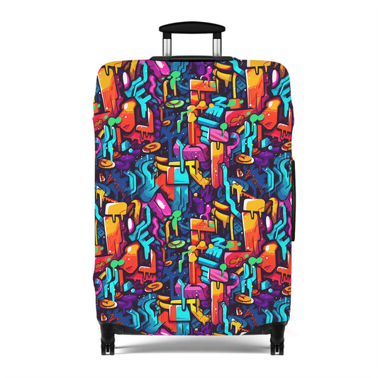 3D Abstract Colorful Street Graffiti Art Design  - Luggage Protector and Cover 3 Sizes