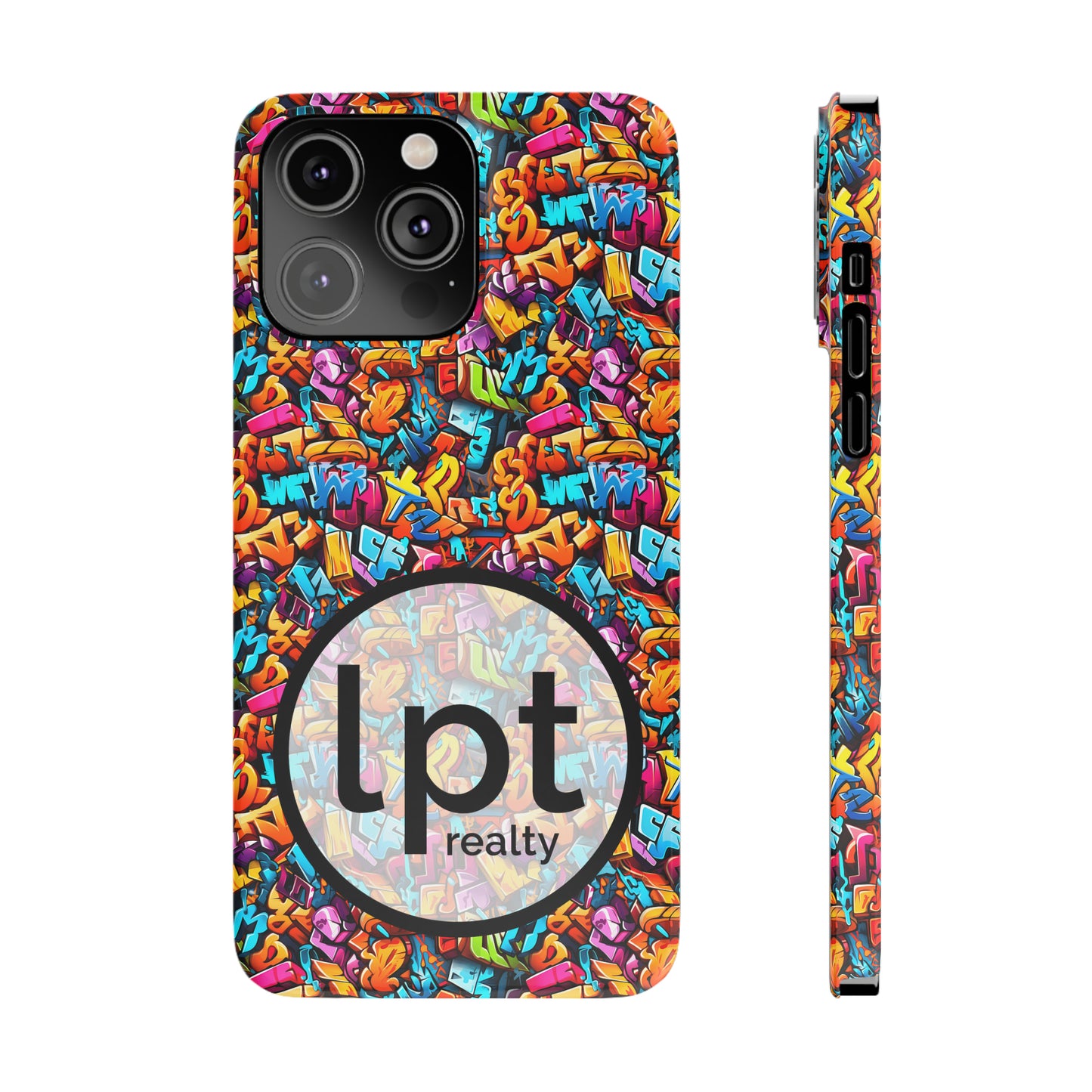 LPT Realty Logo -  3D Street Art Graffiti Design Iphone 15-12 Slim Phone Case