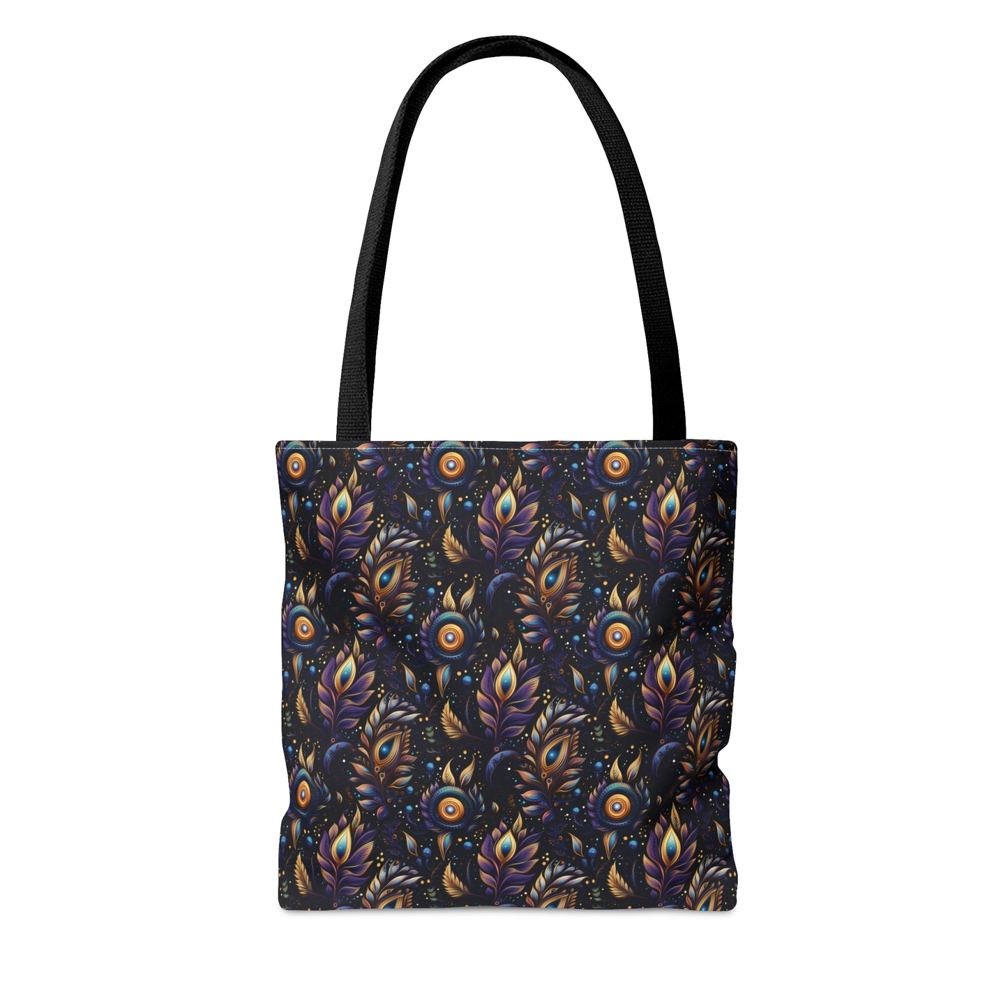 Mystical Enchanted Leaves and Celestial Stars - Canvas Tote 3 Sizes