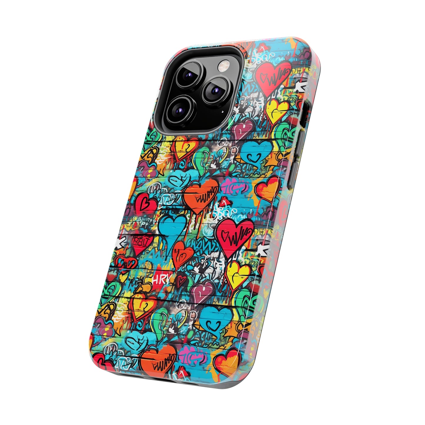 Street Art Graffiti Hearts Design Iphone Tough Phone Case