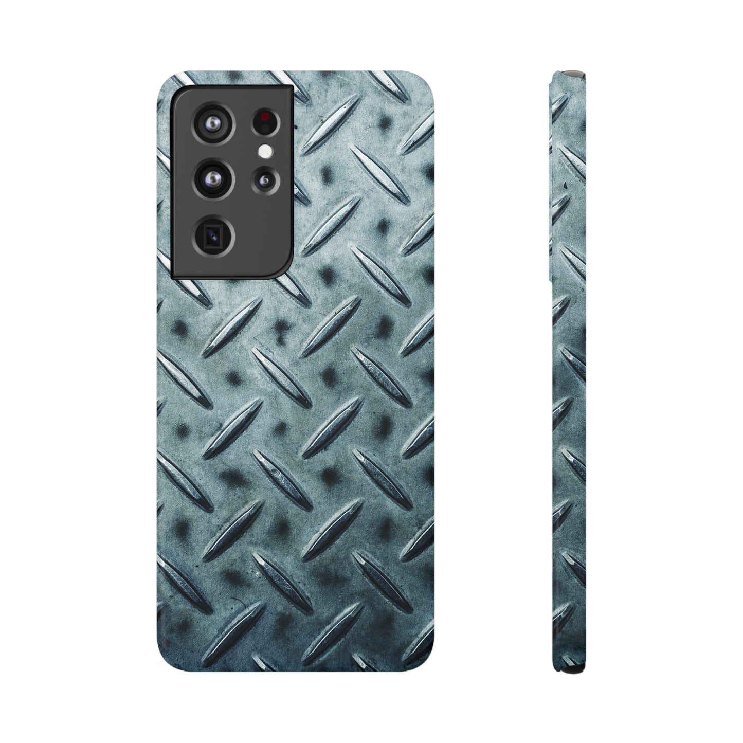 Blue Steel Diamond Plate Design Samsung Slim Cases